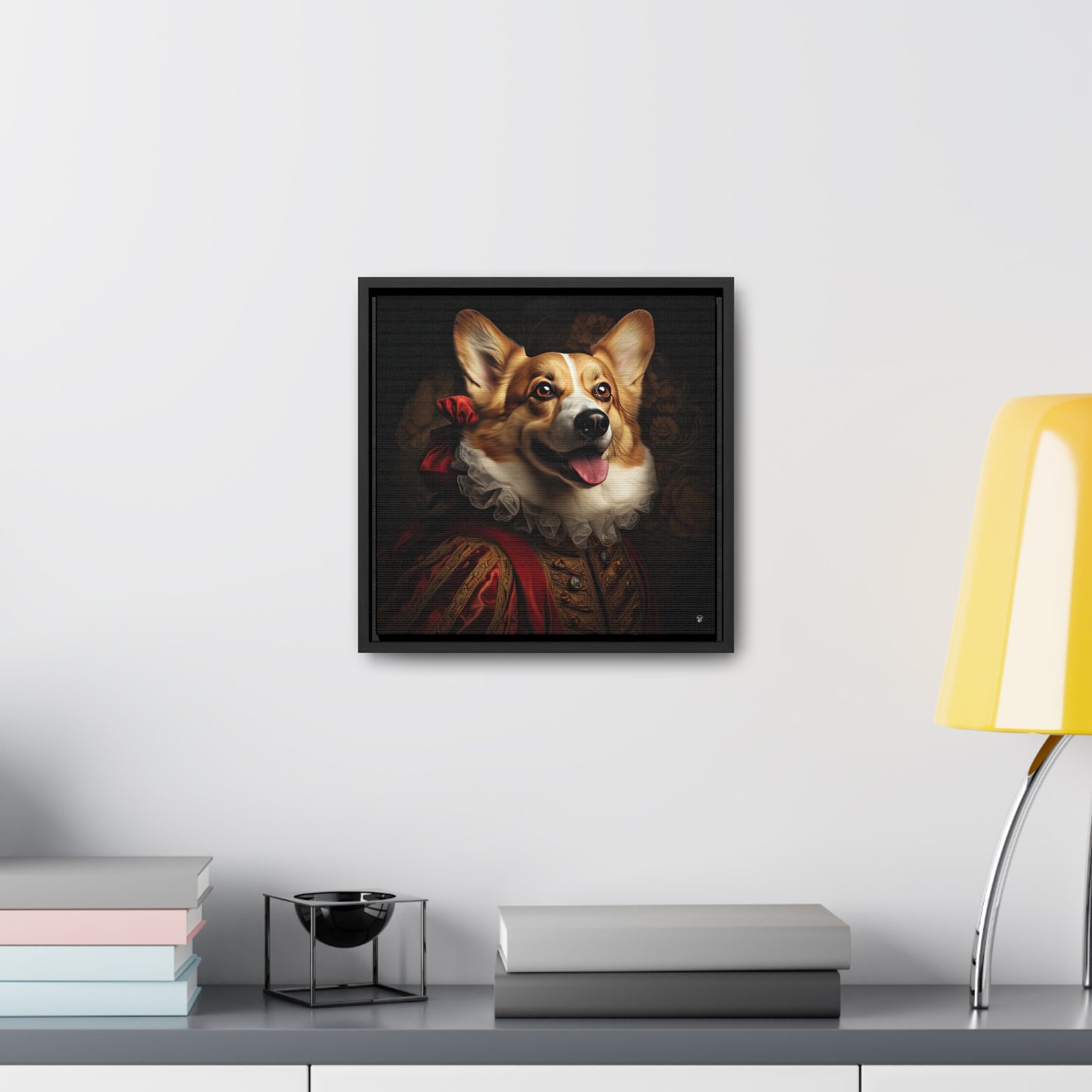 Renaissance Corgi - Framed on Canvas