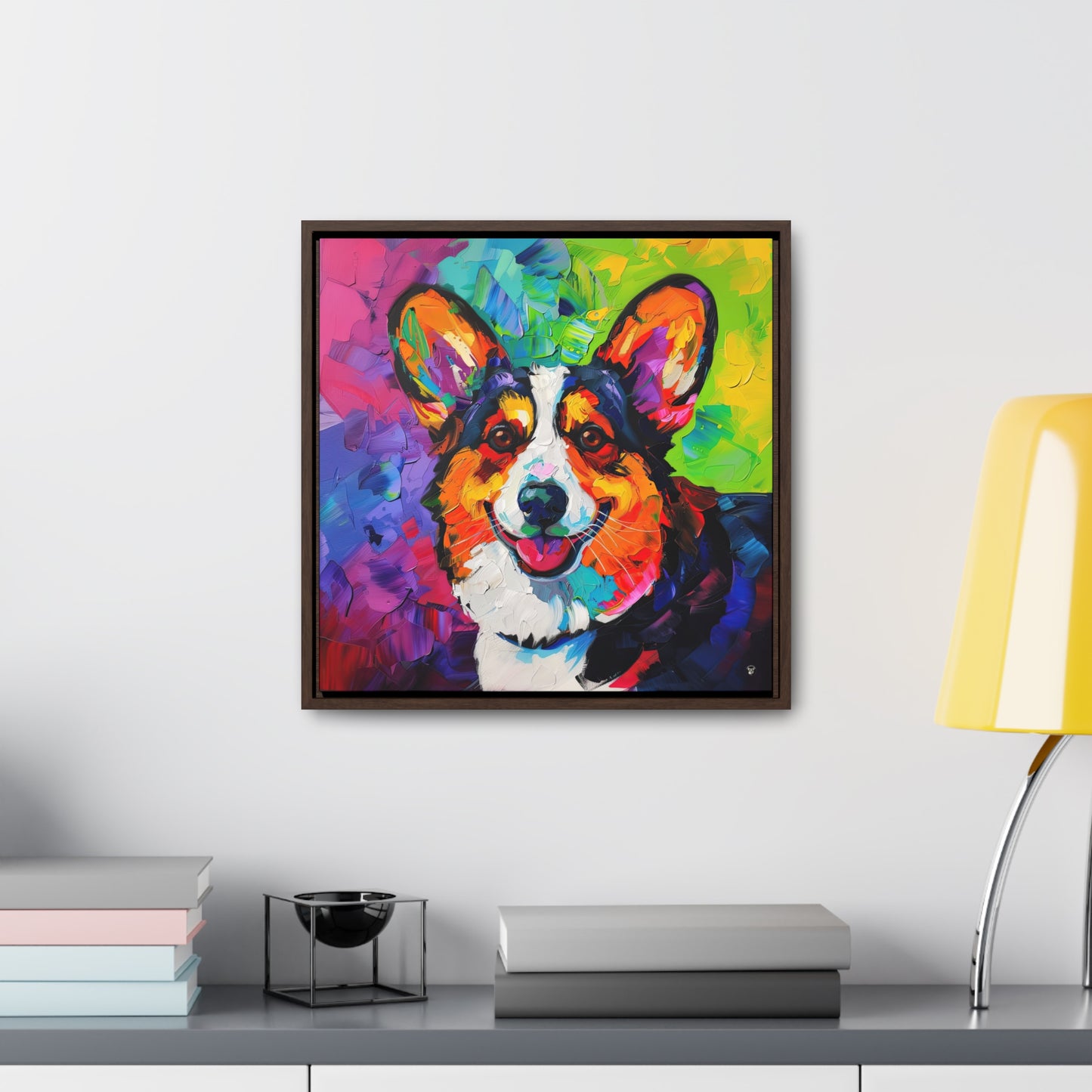 Colorful Cardigan - Framed on Canvas
