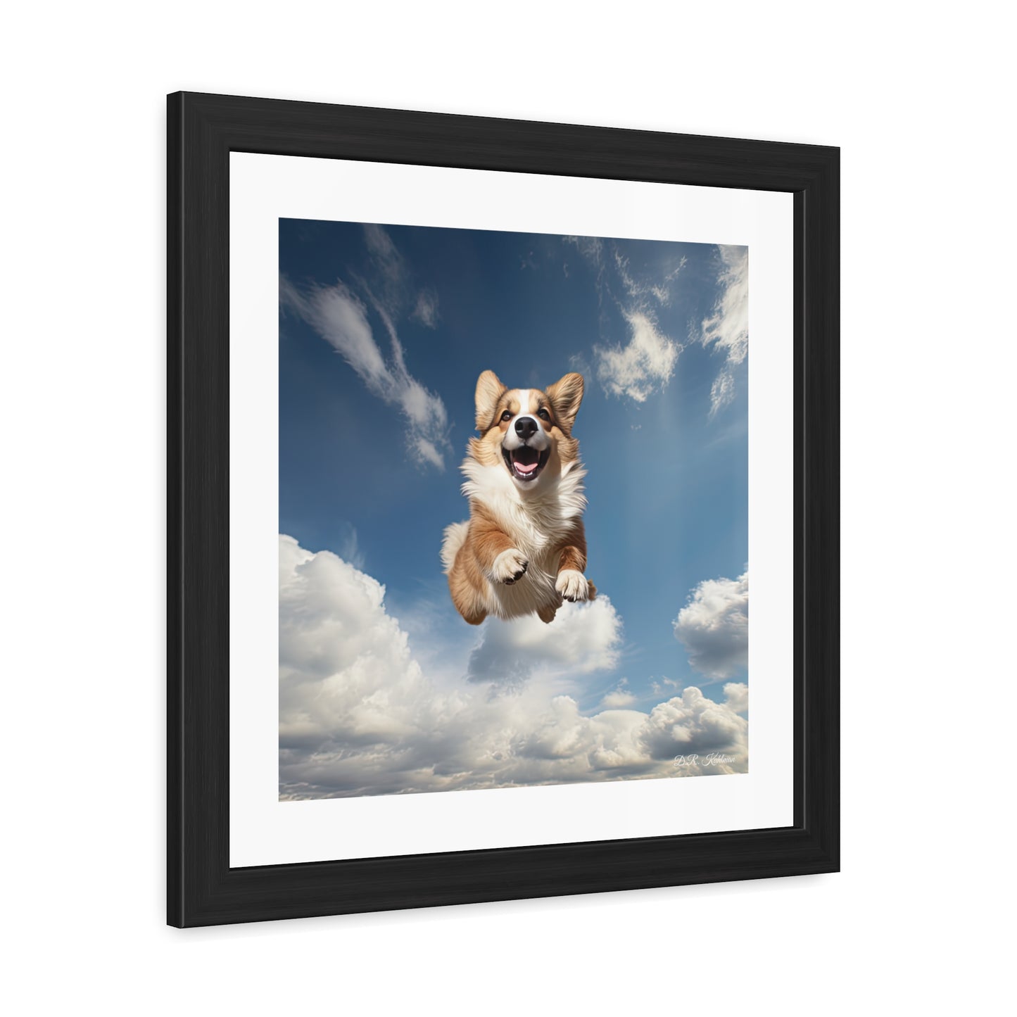 Flying Corgi - Framed Print