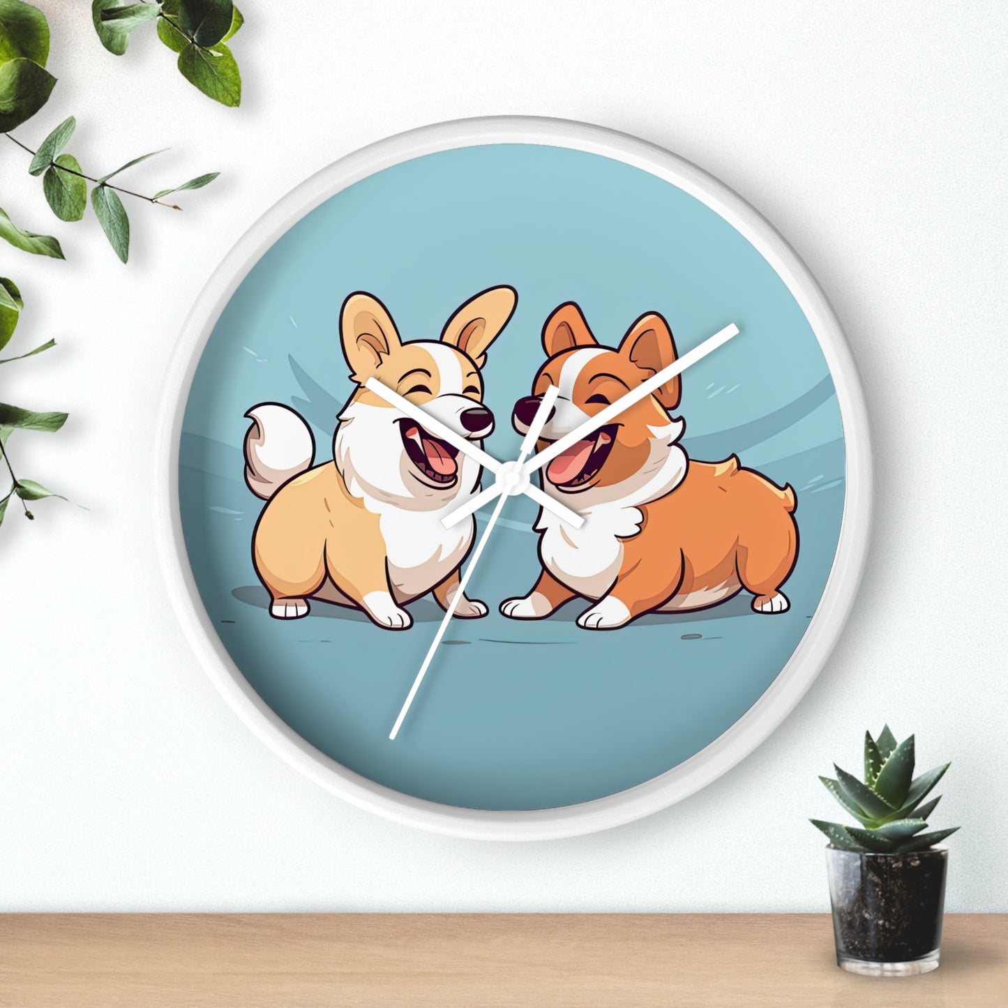 Corgi Couple - Wall Clock