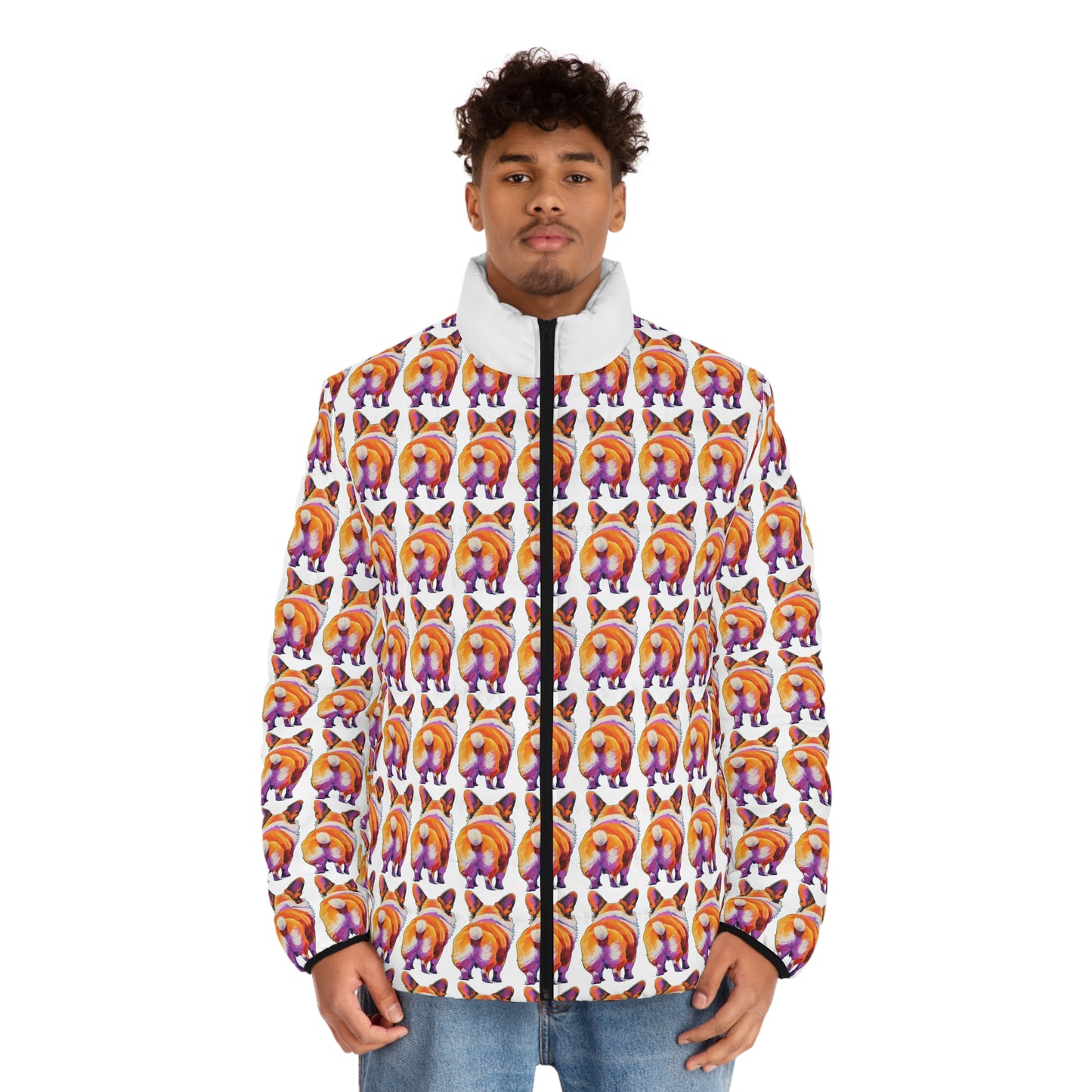 Corgi Butt Mosaic - Puffer Jacket