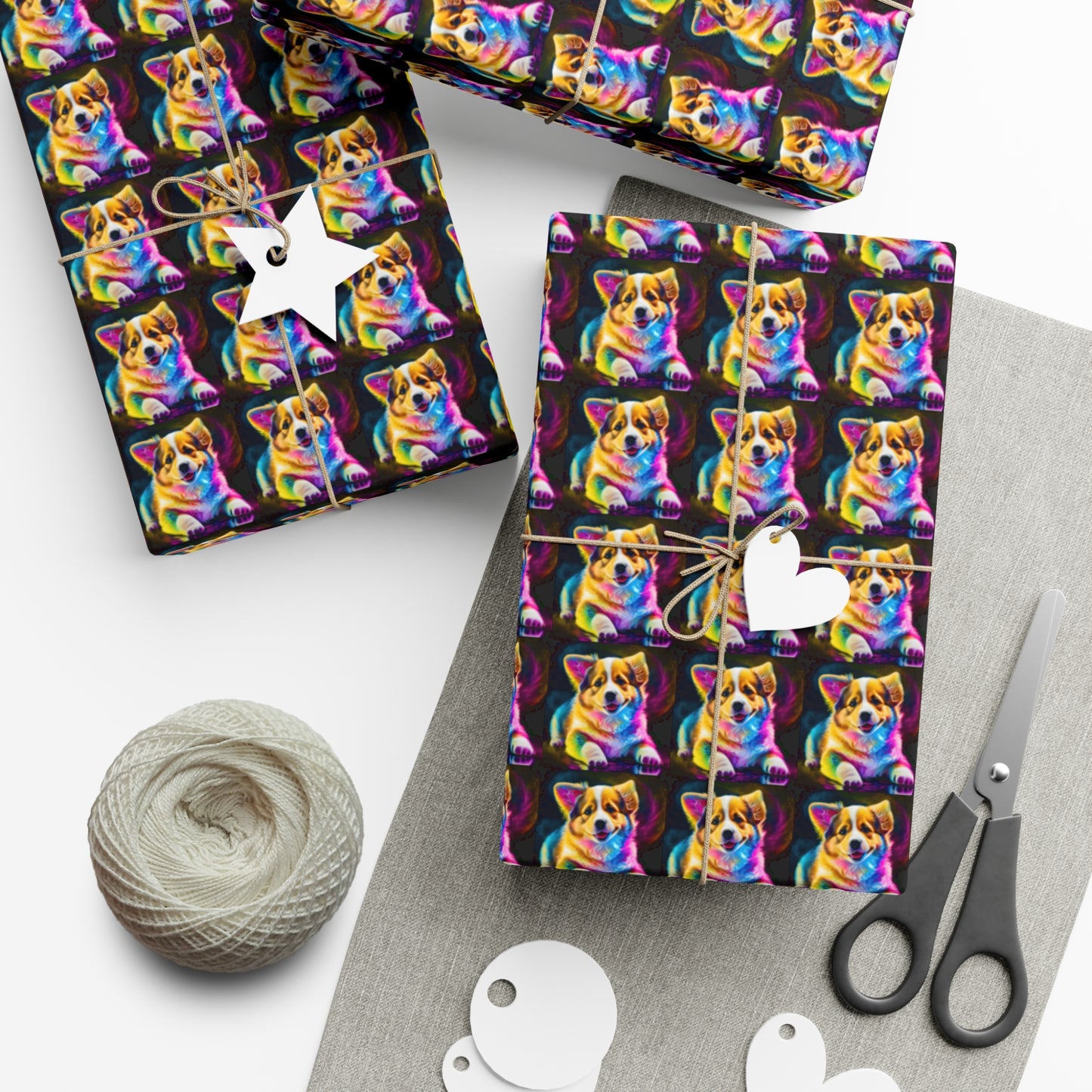Colorful Corgi - Gift Wrapping Paper