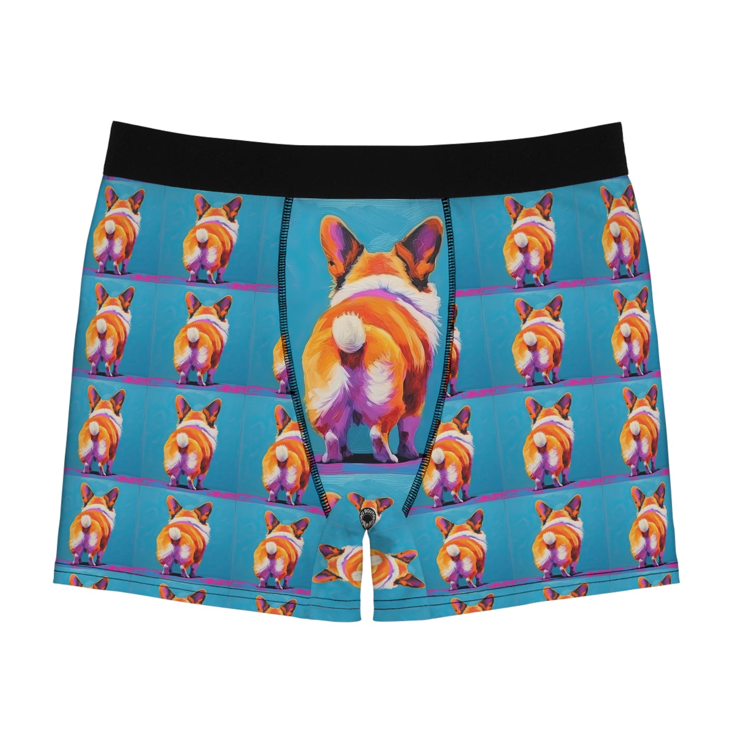 Corgi Butt Boxer Briefs in Blue