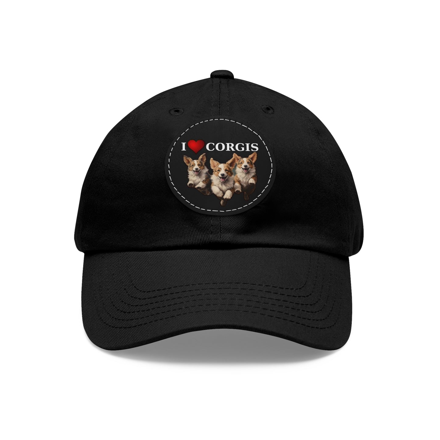 I Heart Corgis - Cap with Leather Patch