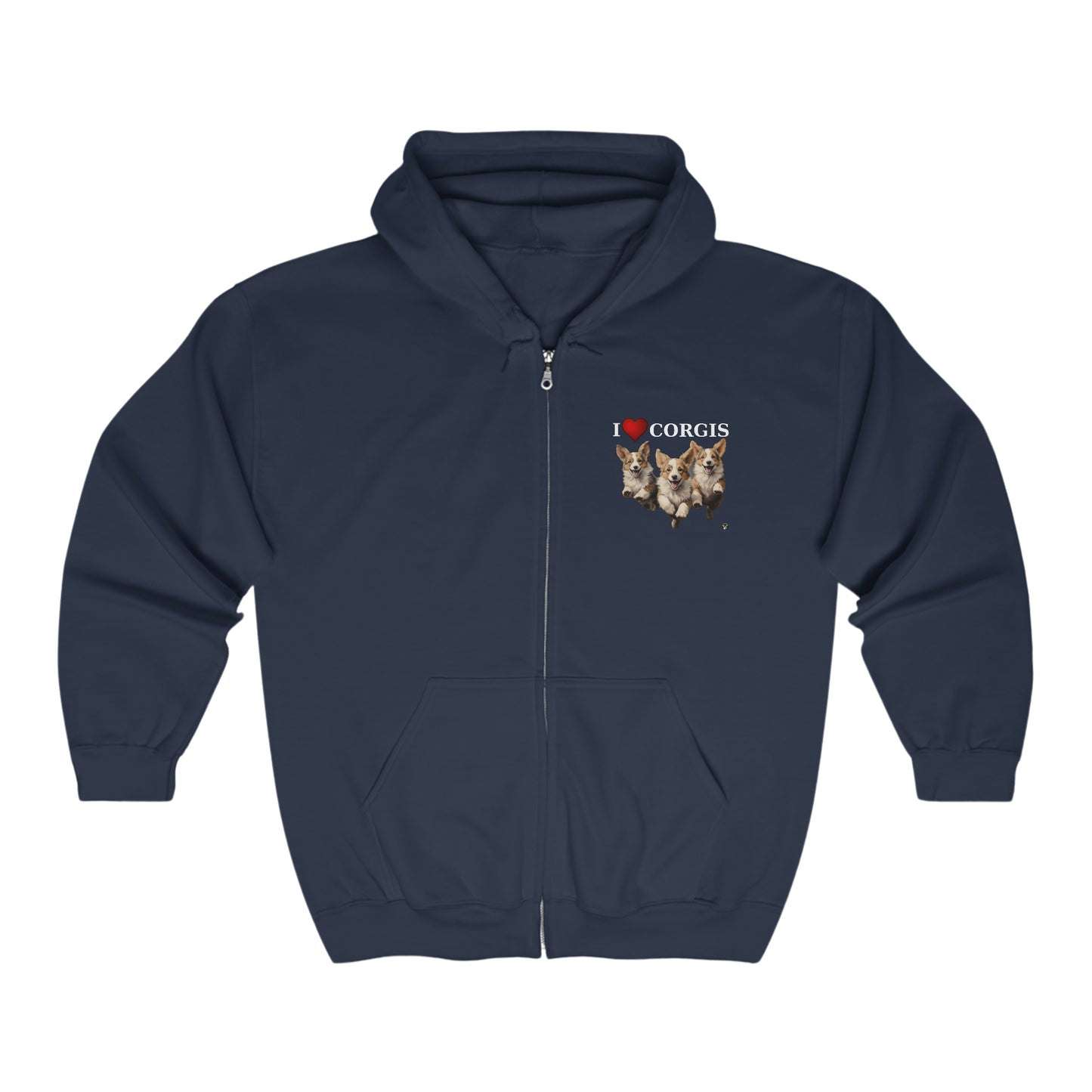 I Heart Corgis - Zip Hoodie