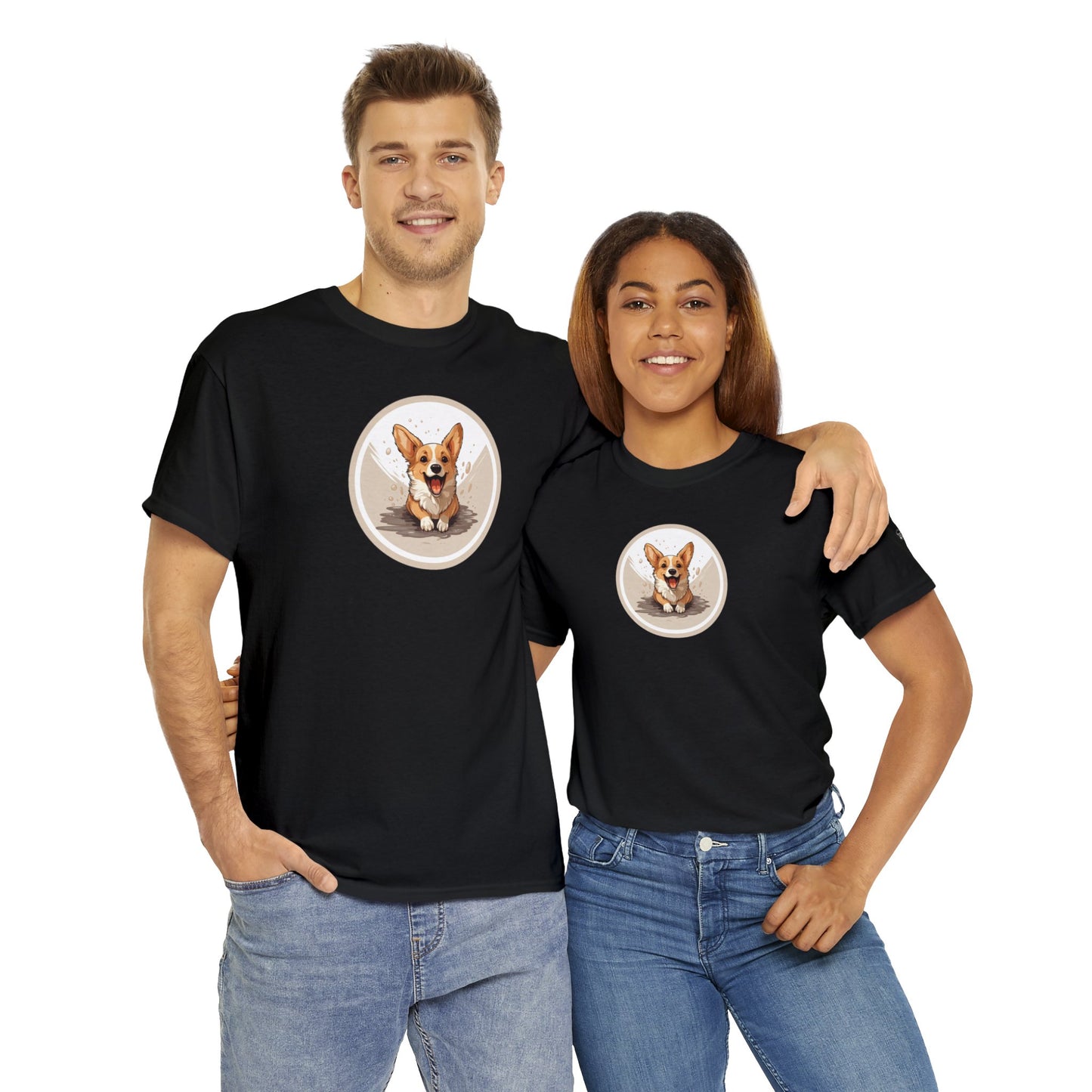 Corgi Cuteness - Unisex Heavy Cotton Tee