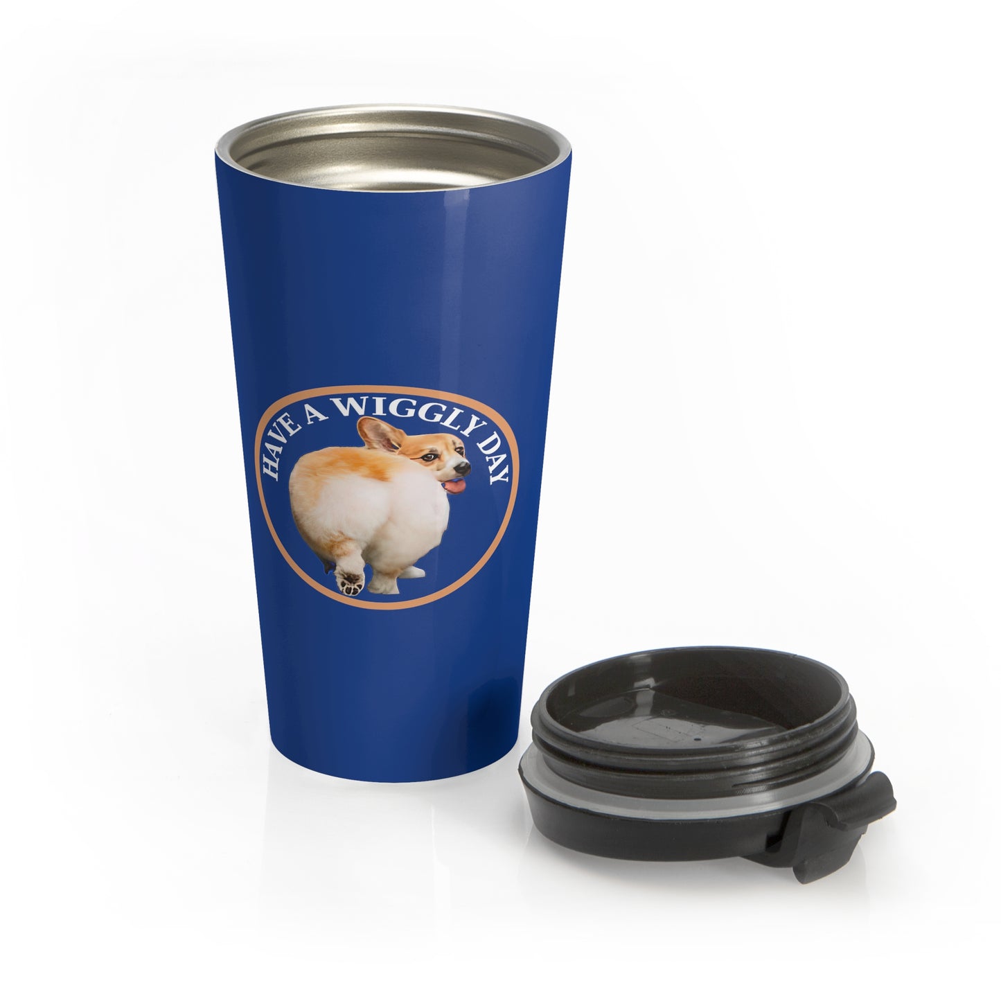 Have a Wiggly Day in Blue - Travel Mug