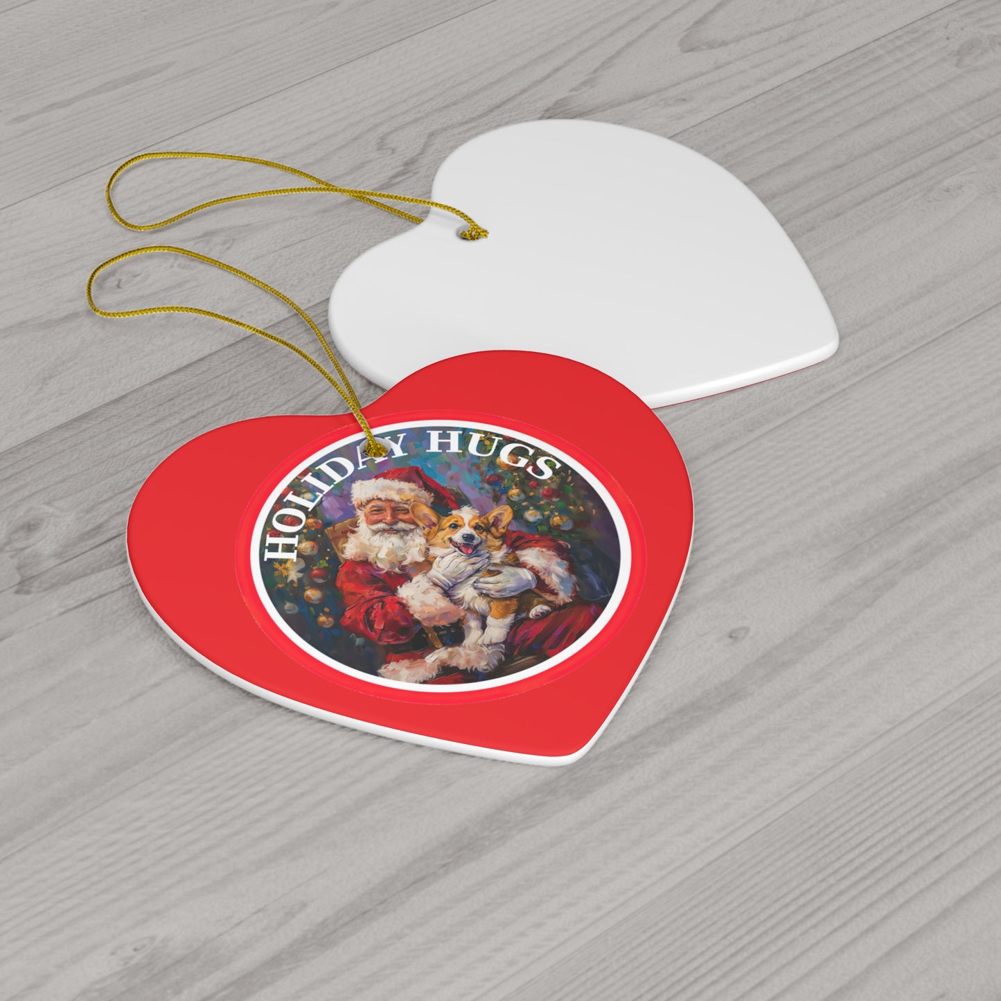 Holiday Hugs - Ceramic Ornament