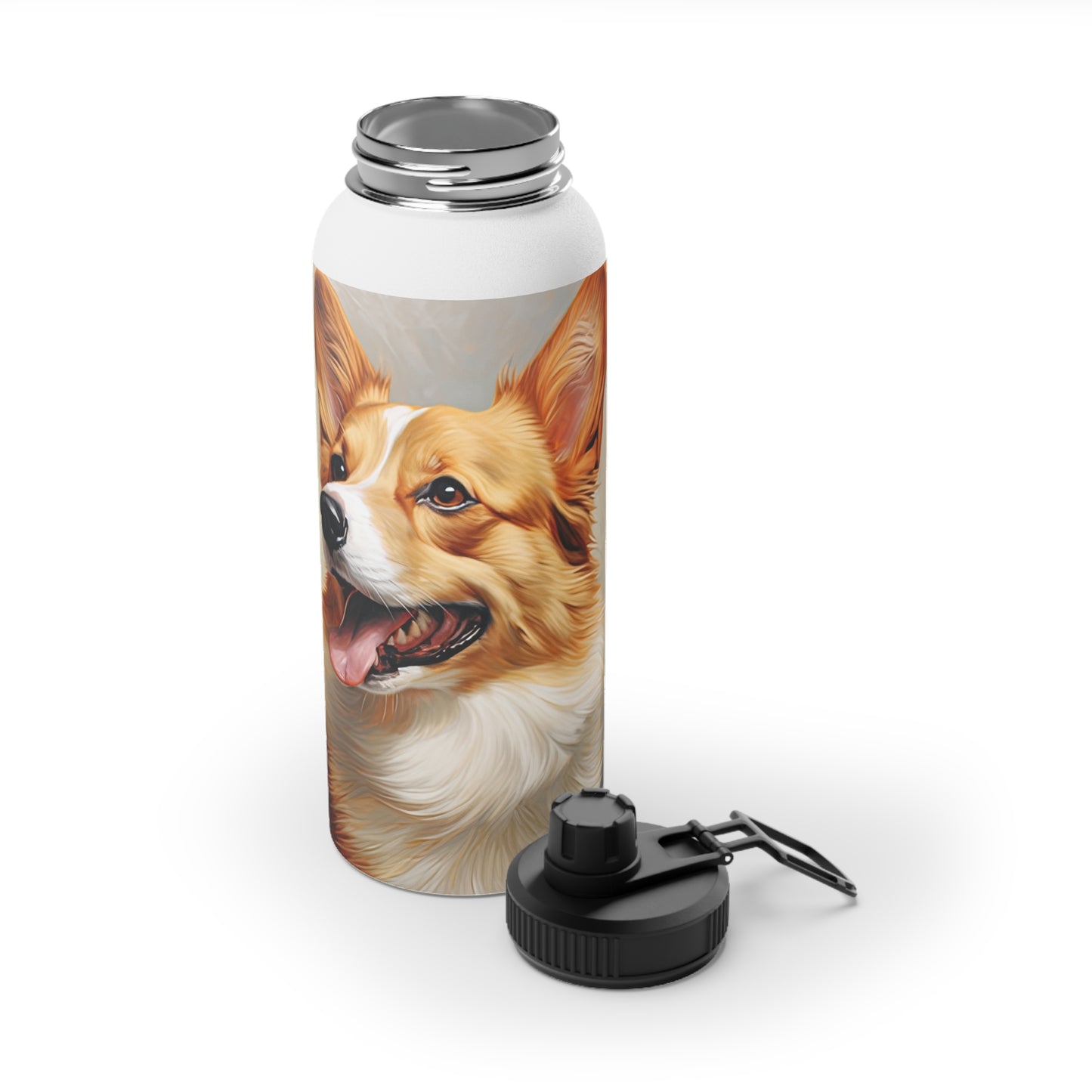Pembroke Portrait - Water Bottle with Sport Lid