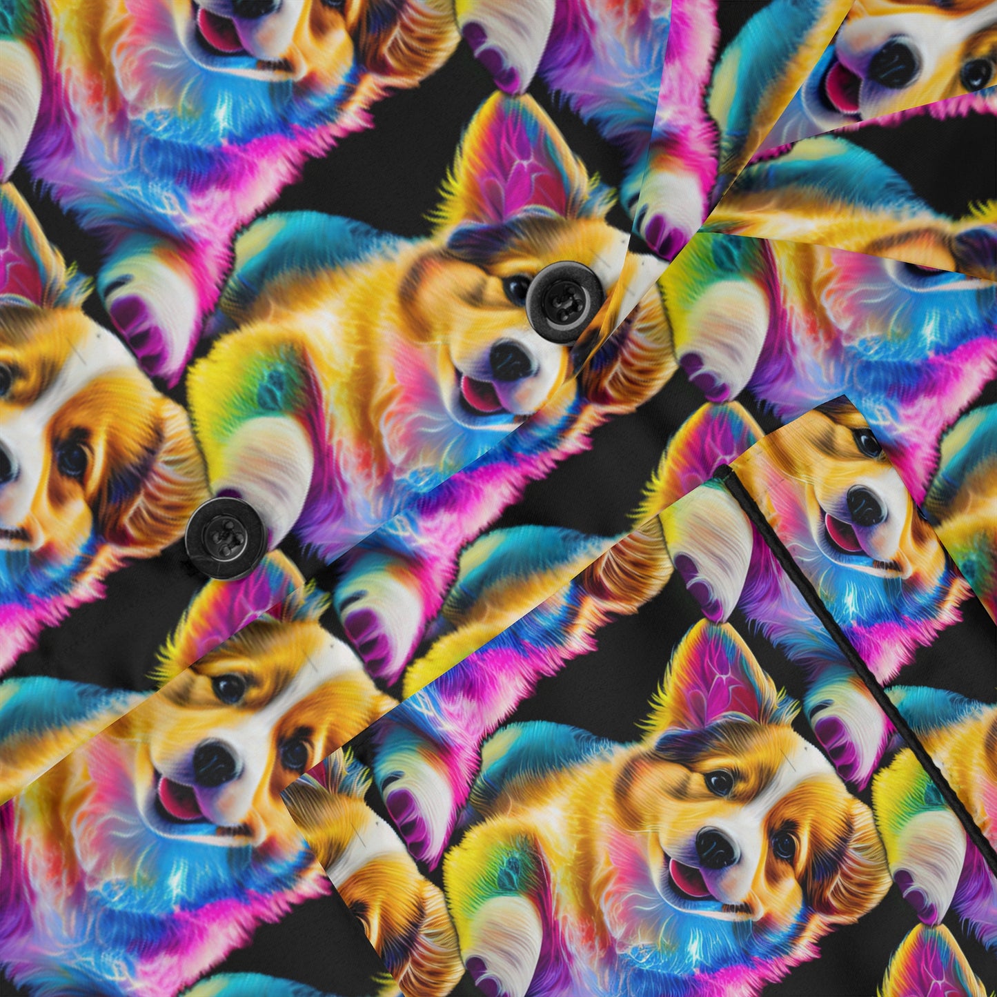 Colorful Corgi - Satin Pajamas