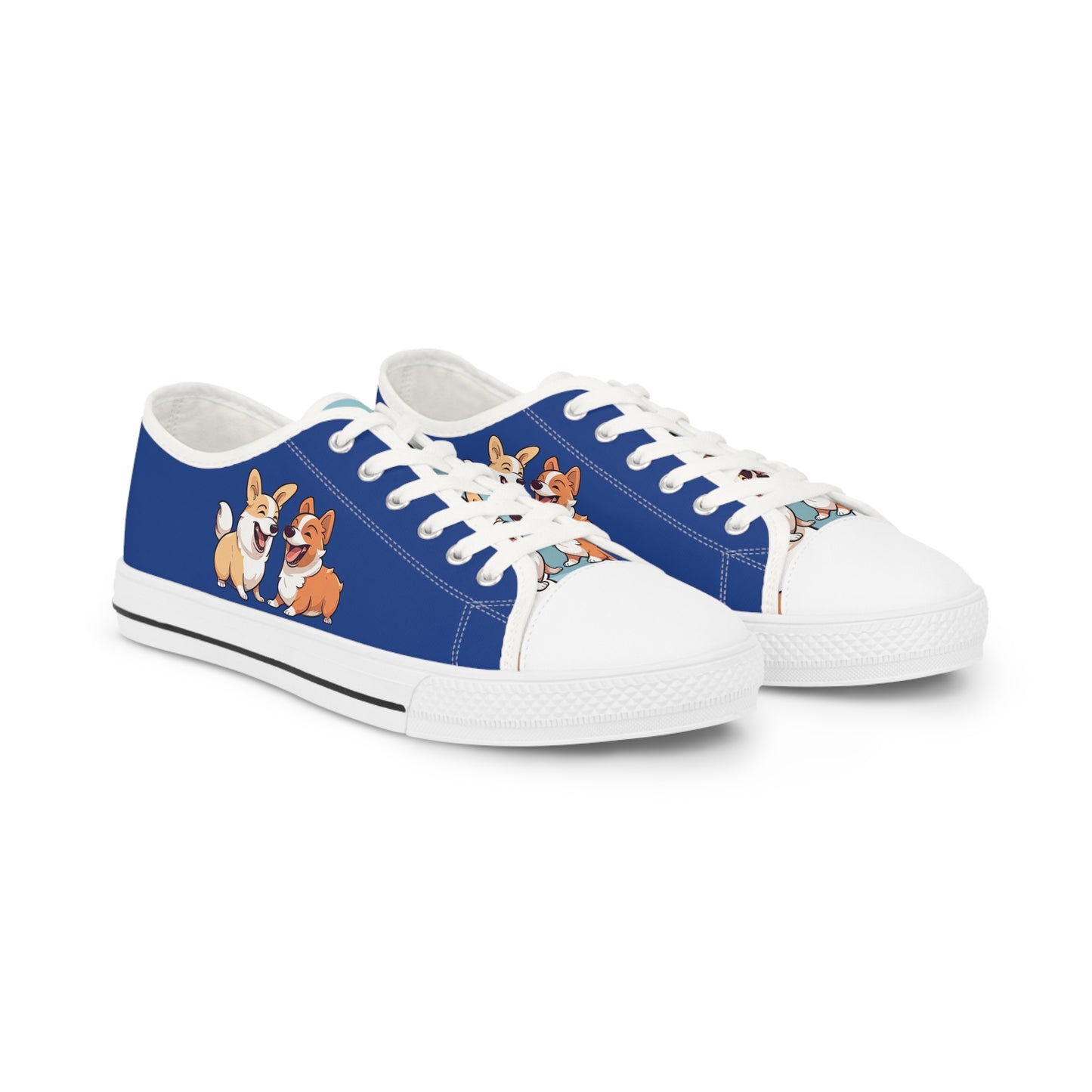 Corgi Couple - Men's Low Top Sneakers
