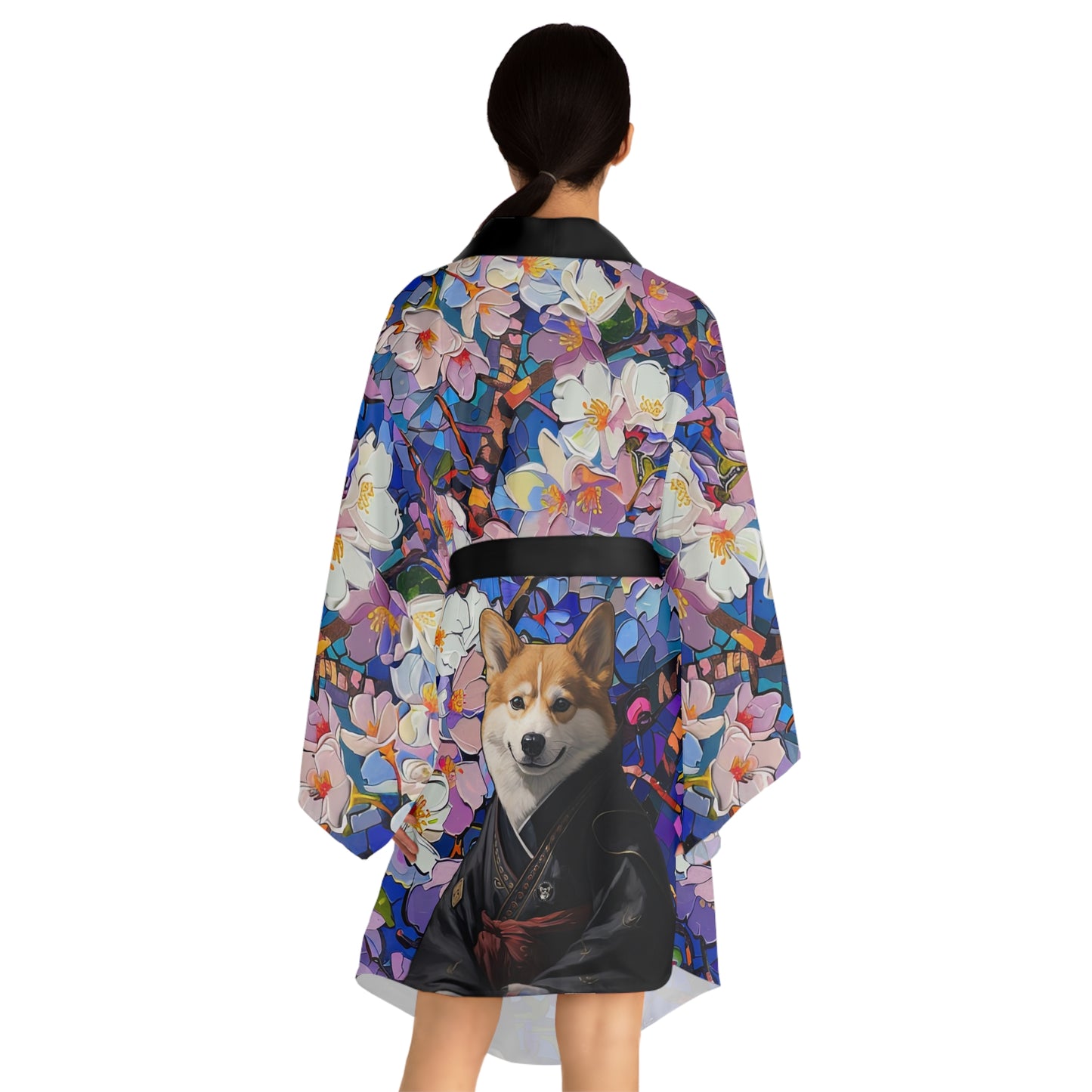 Cherry Blossom Zendog Kimono Robe
