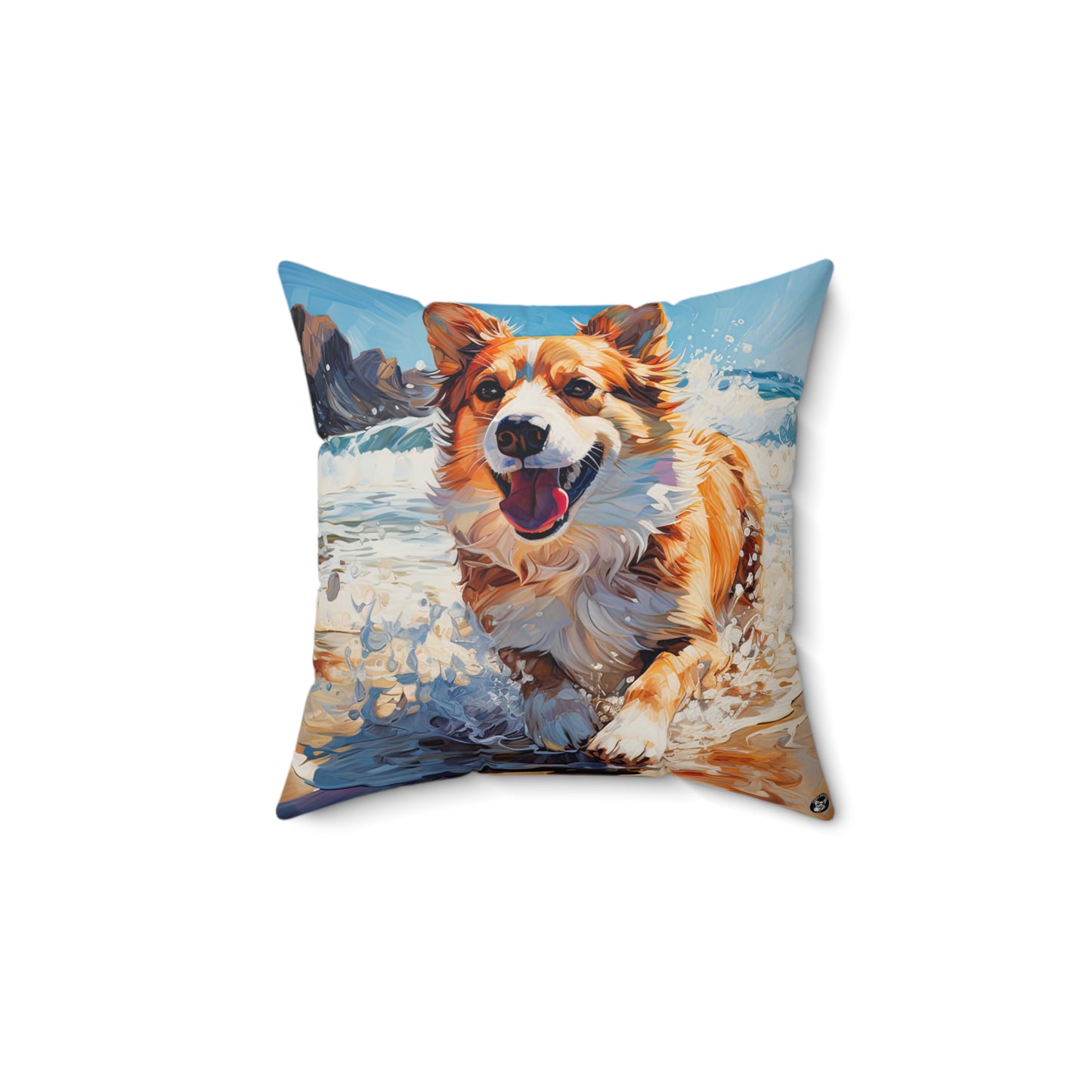 Coastal Corgi - Throw Pillow