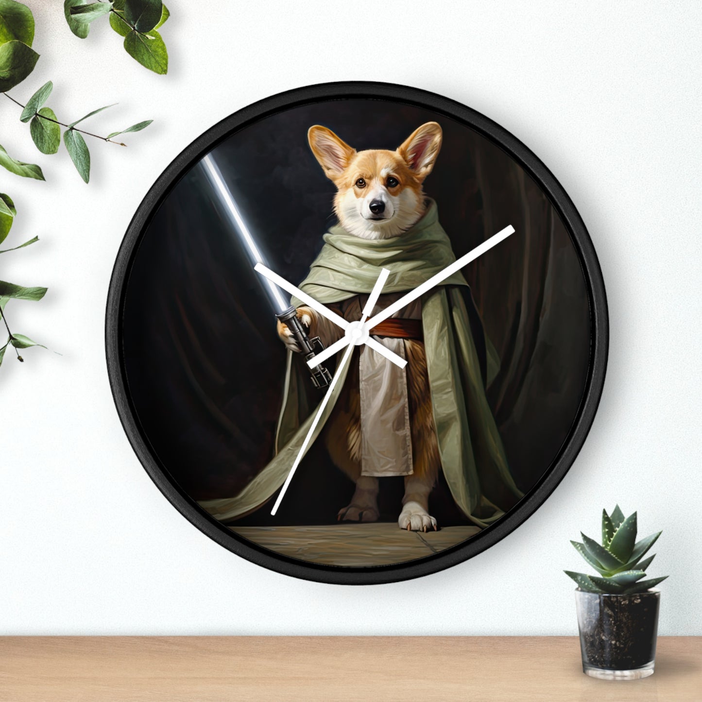 Jedi Corgi - Wall Clock