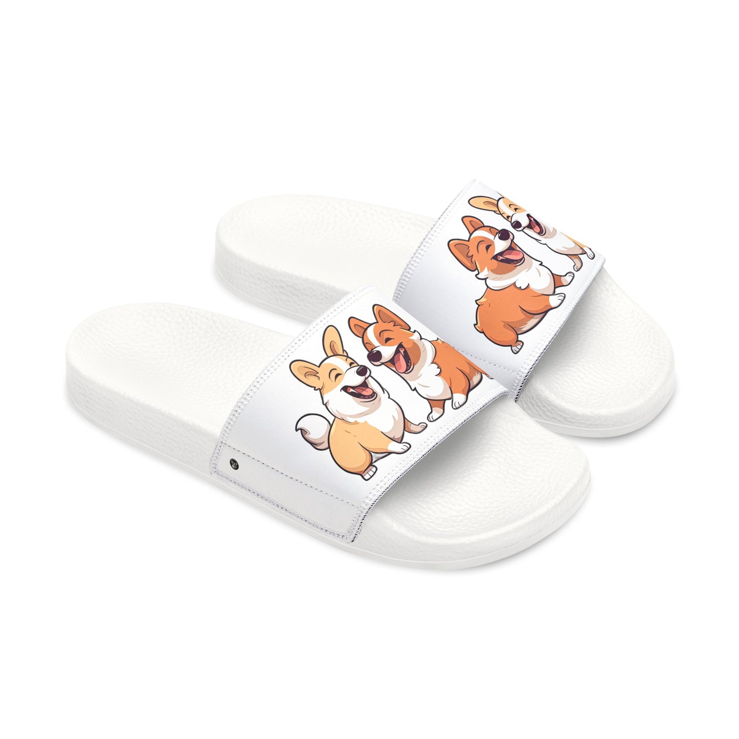 Corgi Couple - Women's Slide Sandals