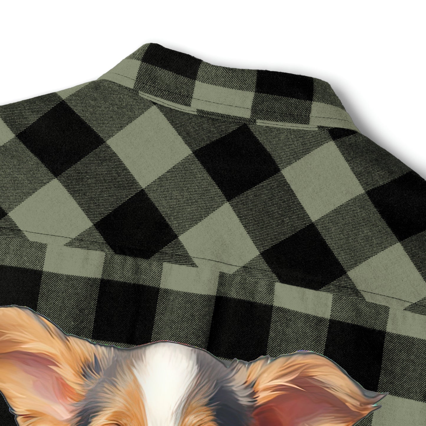 Puppy Portrait - Flannel Shirt