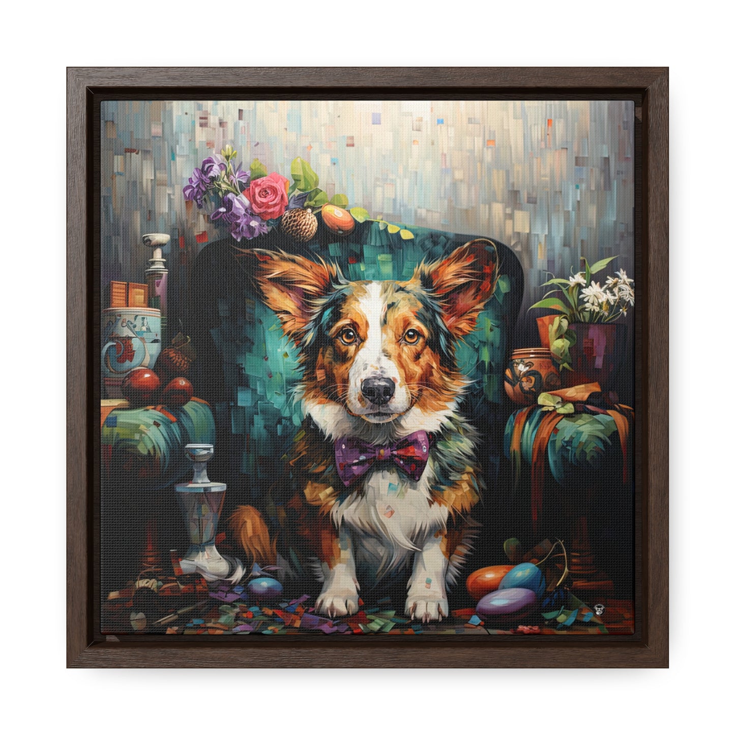 Formal Corgi - Framed on Canvas