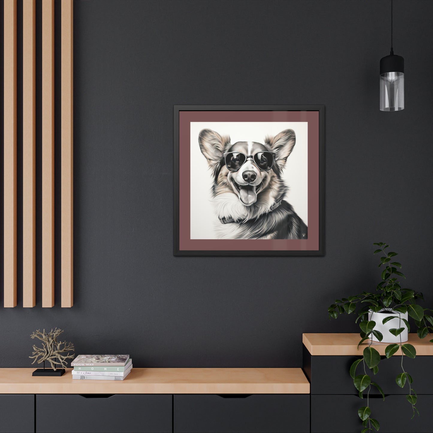 Impression encadrée Corgi Cool
