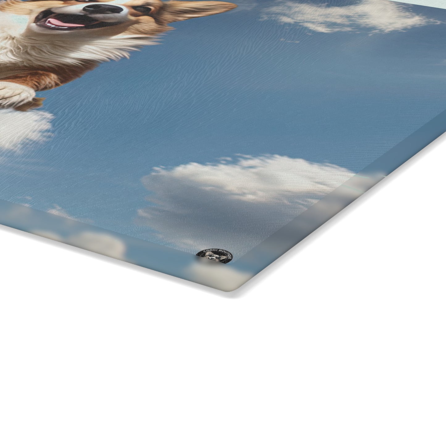 Super Corgi - Glass Cutting Board