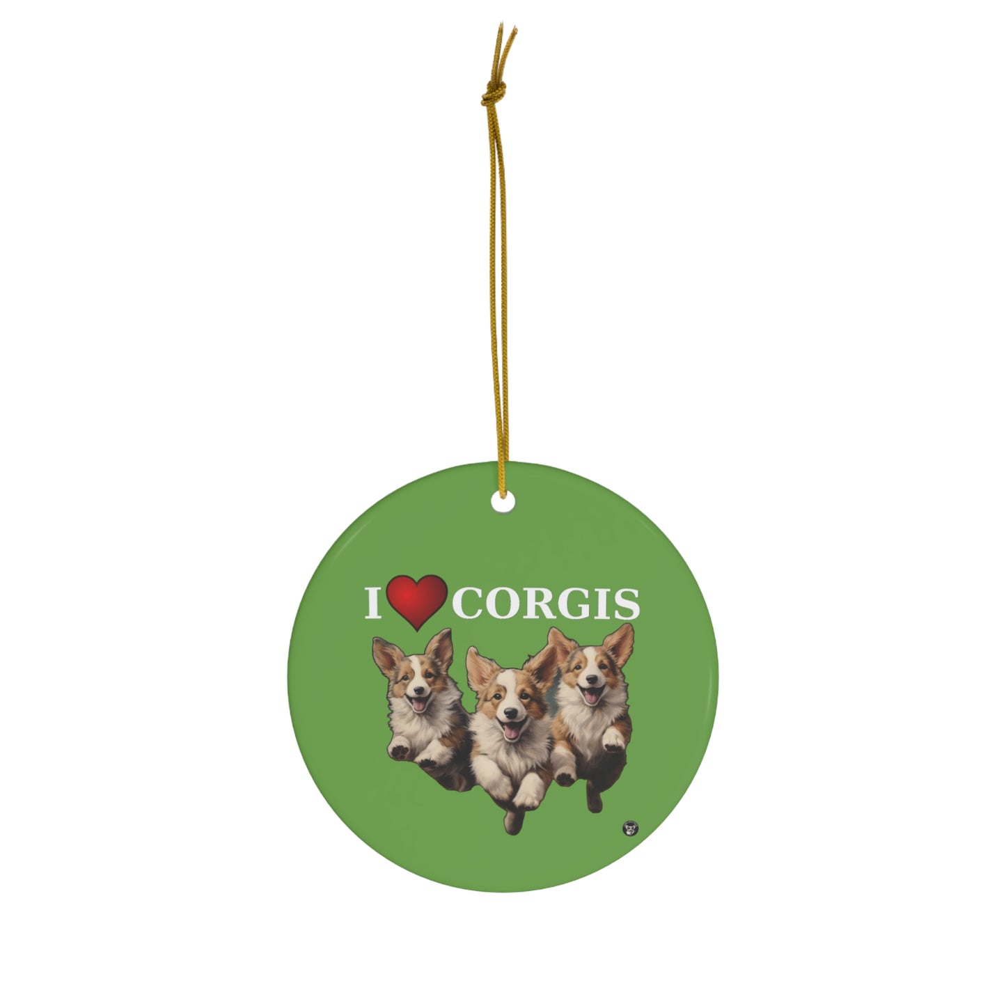 I Heart Corgis - Ceramic Ornament