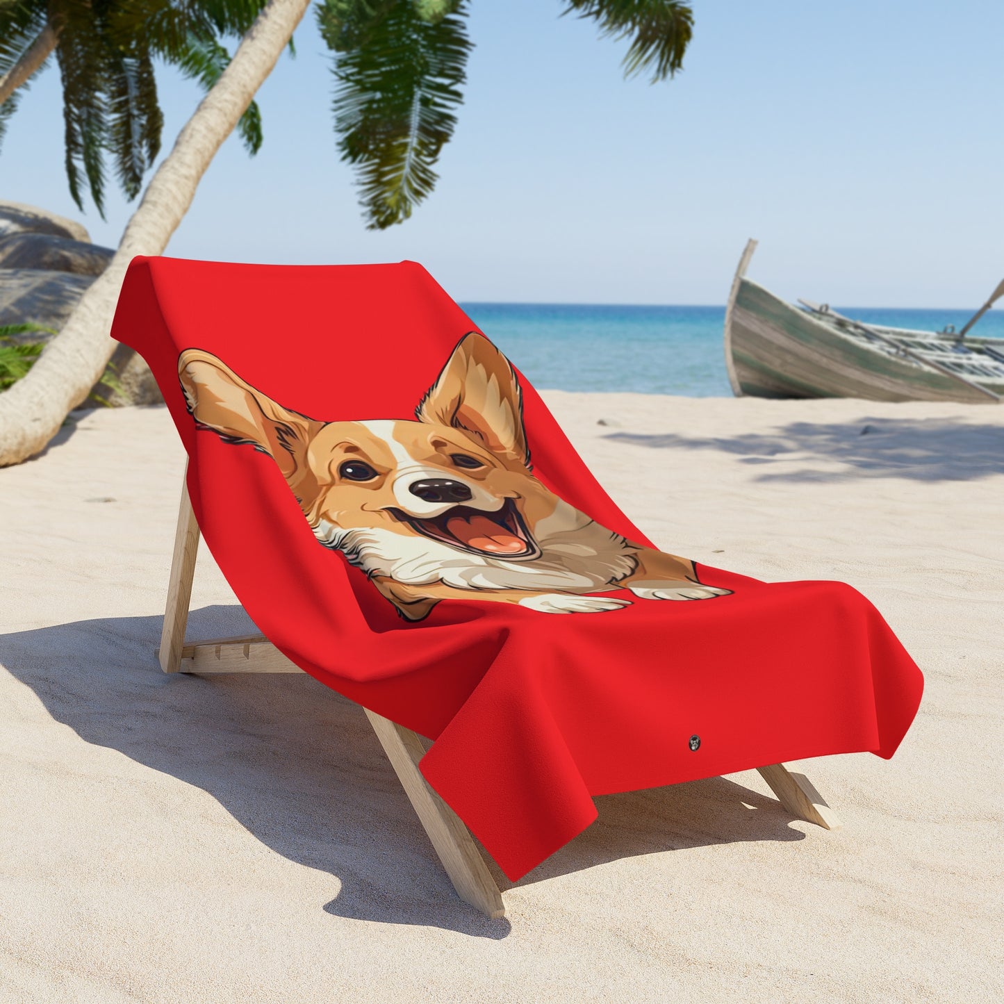 Corgi Cuteness - Beach Towel