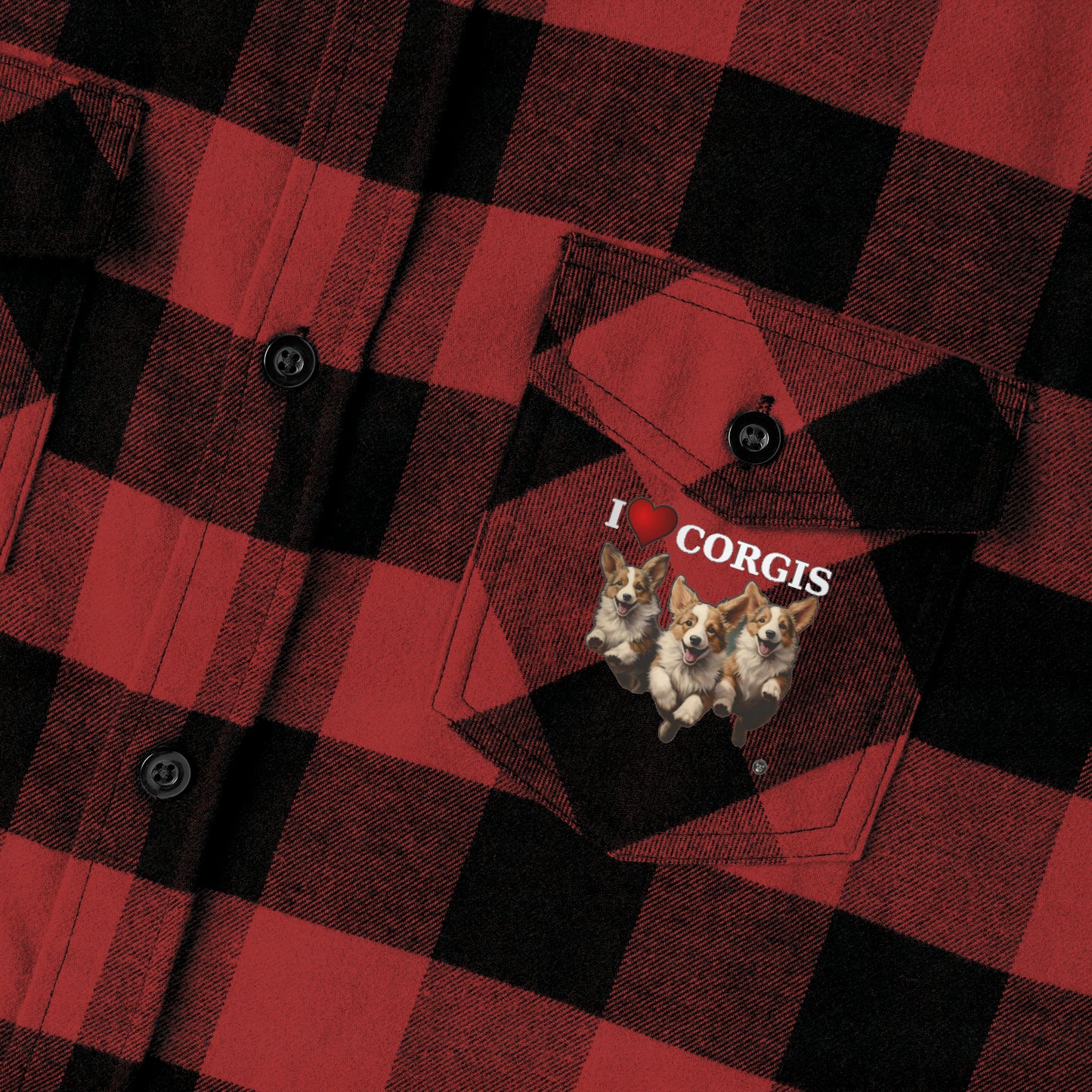 I Heart Corgis - Flannel Shirt