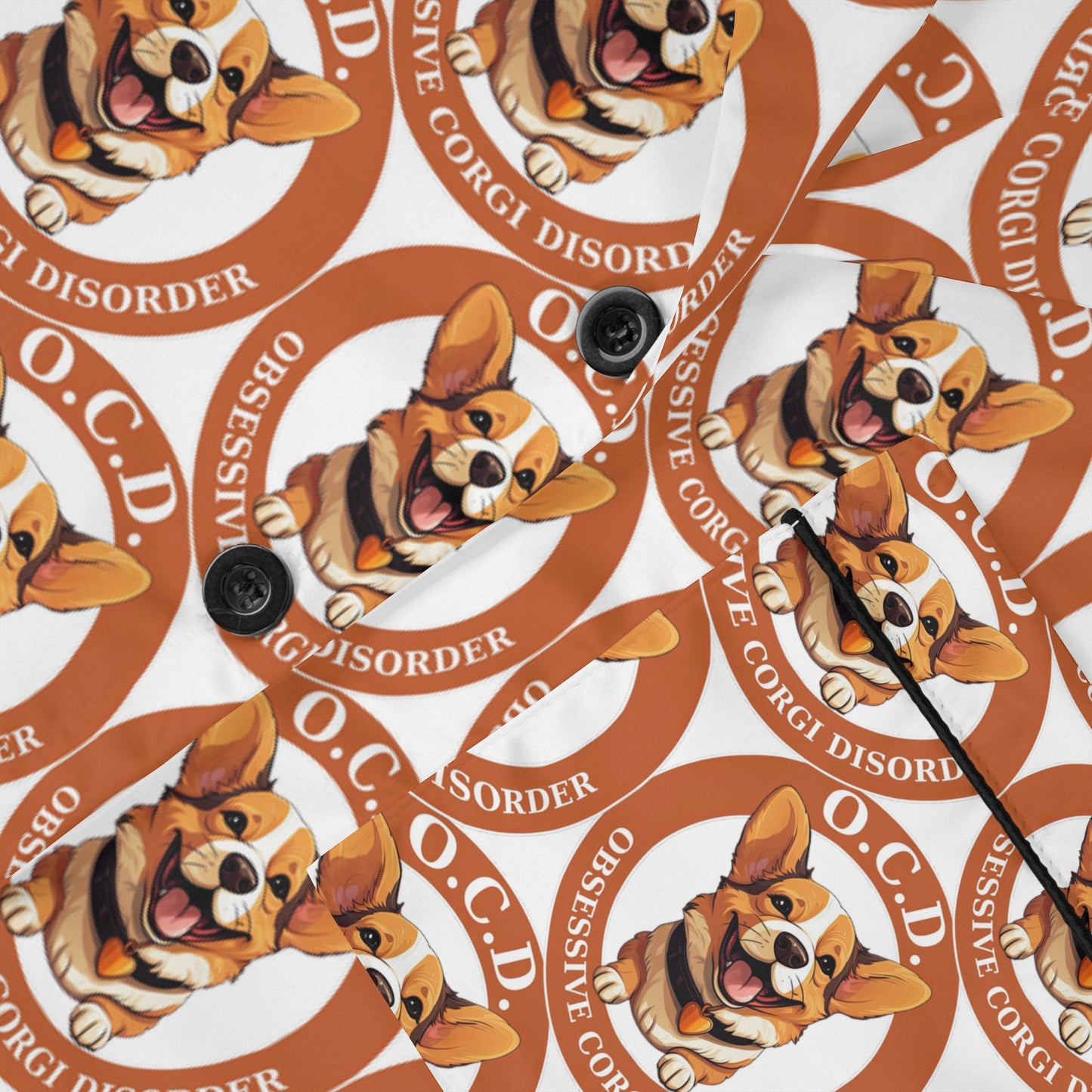 O.C.D. Obsessive Corgi Disorder - Satin Pajamas