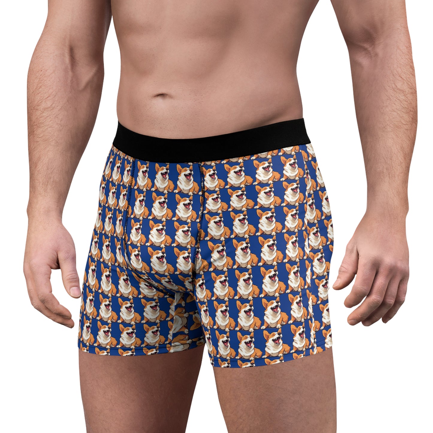 Comical Corgi Mosaic Boxer Briefs