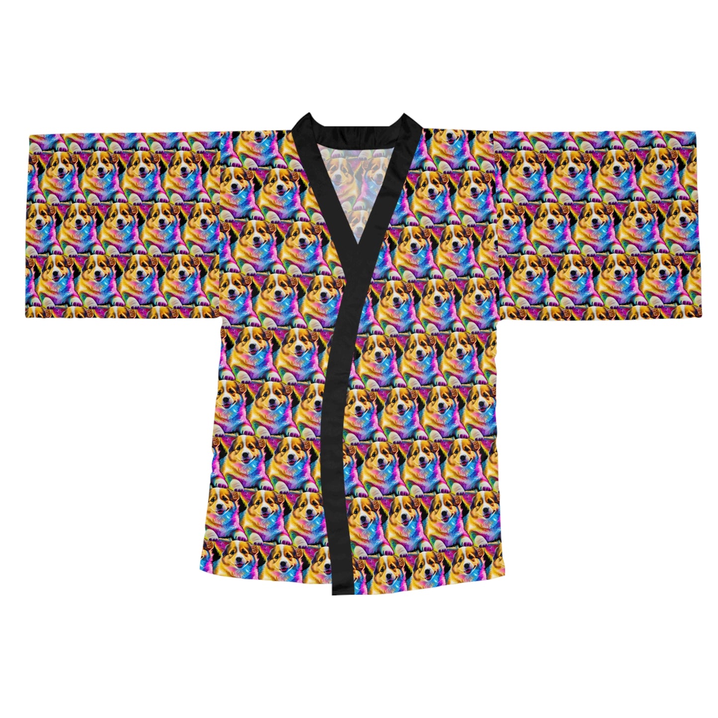 Colorful Corgi - Kimono Robe