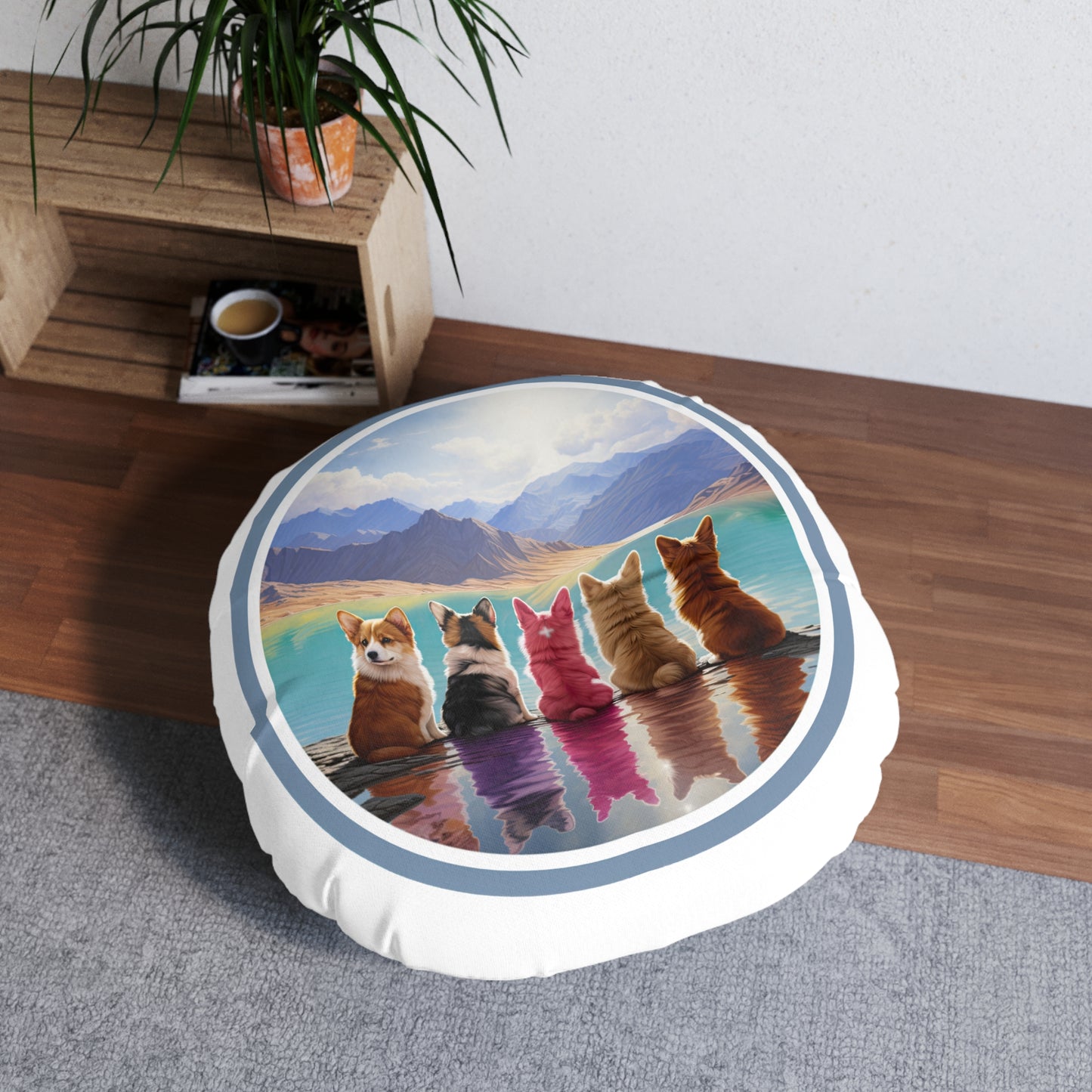 Corgi Lake - Floor Pillow