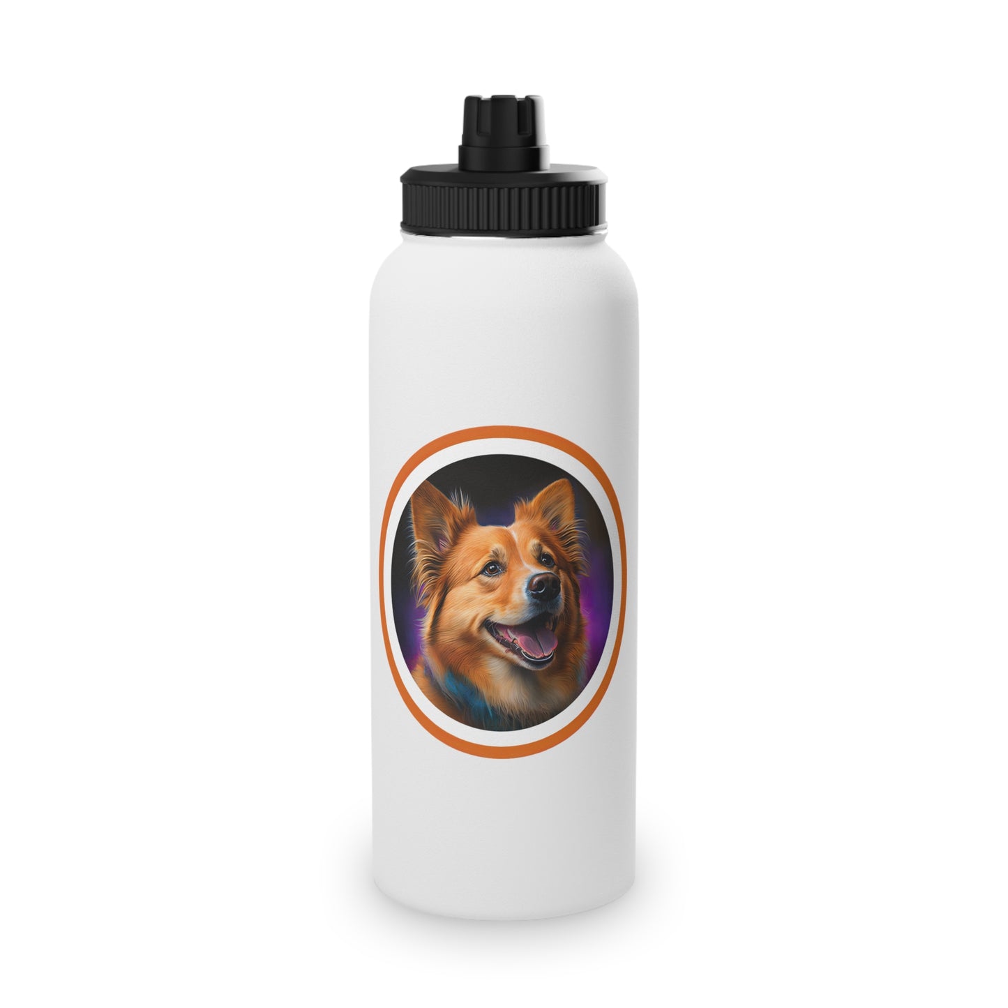 Golden Corgi - Water Bottle with Sport Lid