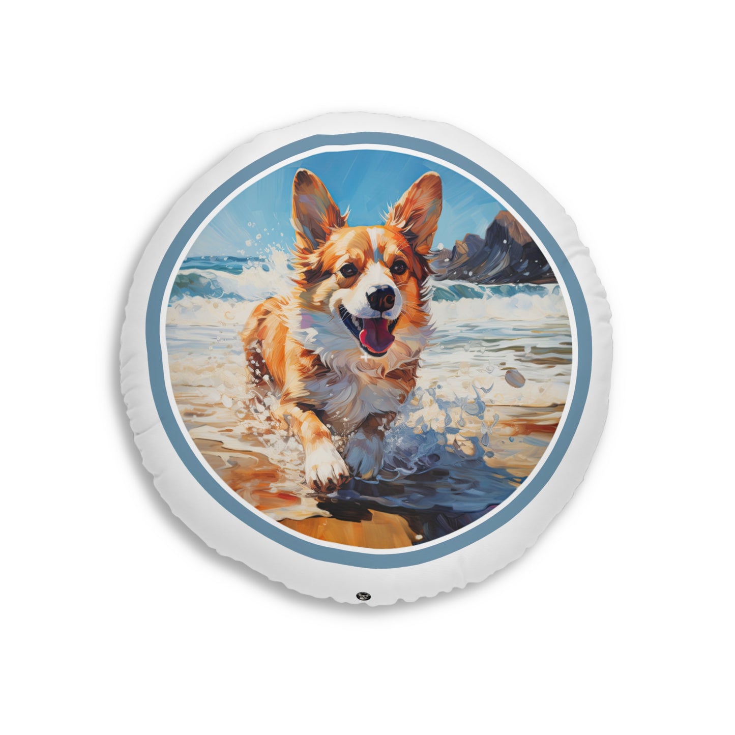 Coastal Corgi - Floor Pillow