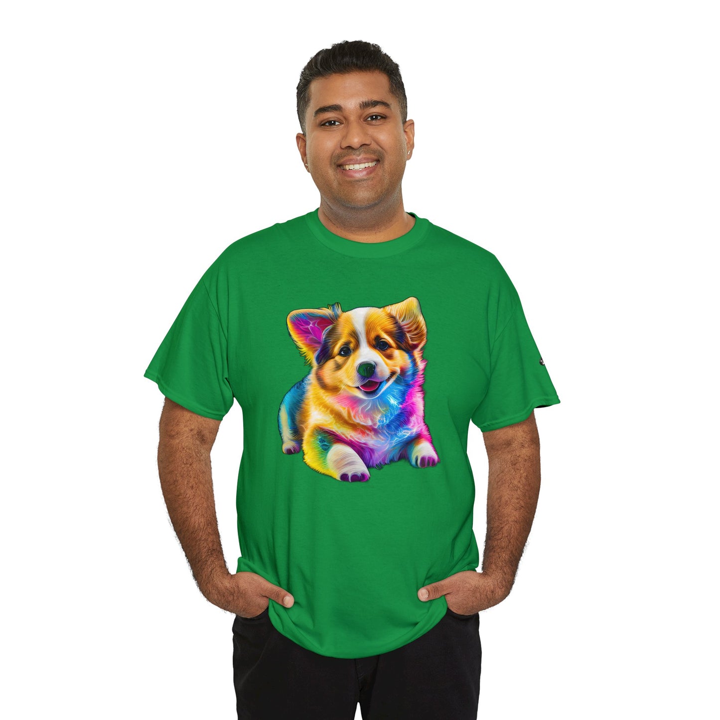 Colorful Corgi - Unisex Heavy Cotton Tee