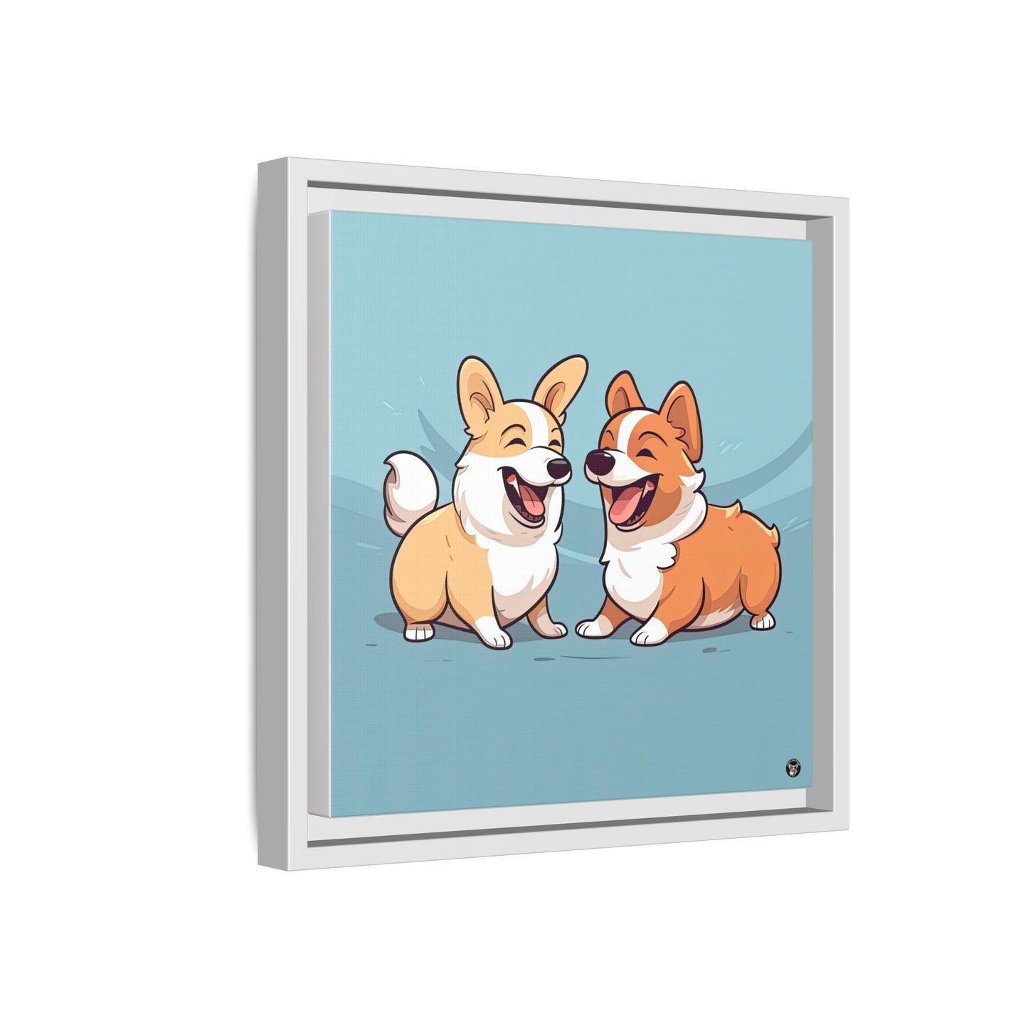 Corgi Couple on Canvas