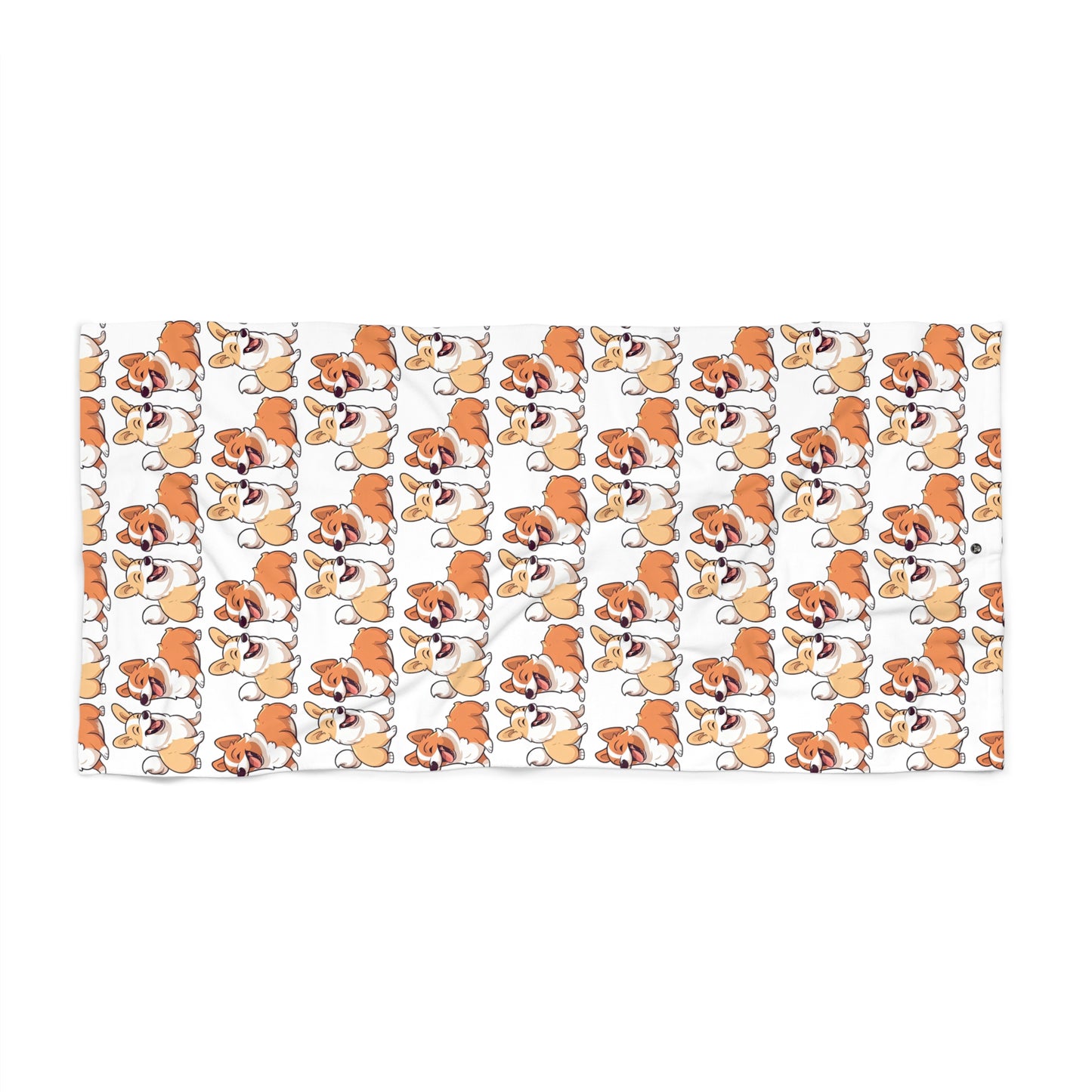 Corgi Couple Mosaic - Beach Towel