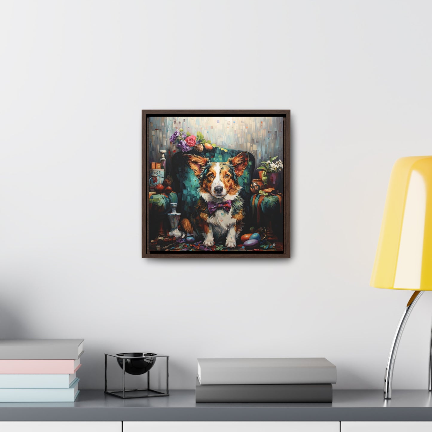 Formal Corgi - Framed on Canvas