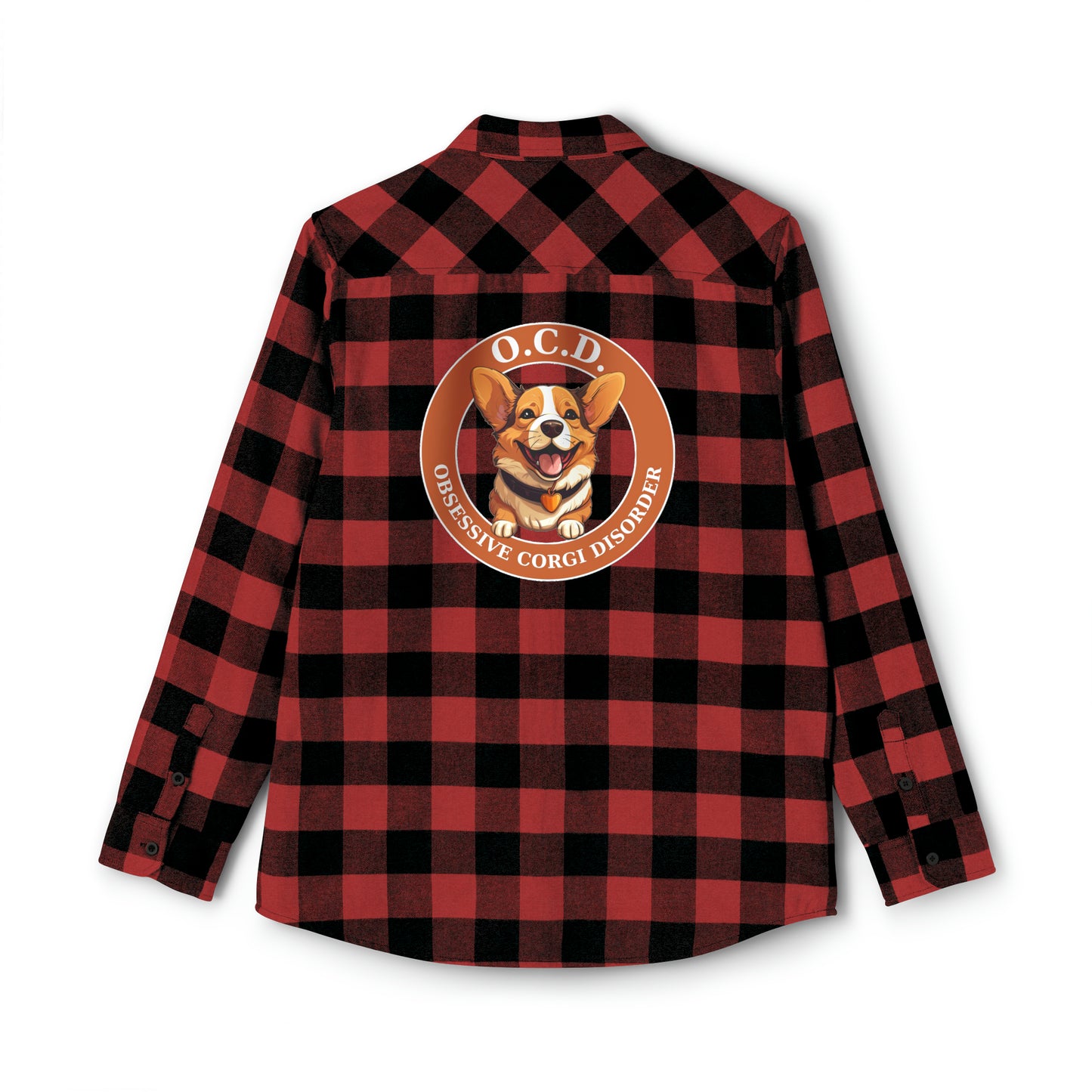 O.C.D. Obsessive Corgi Disorder - Flannel Shirt