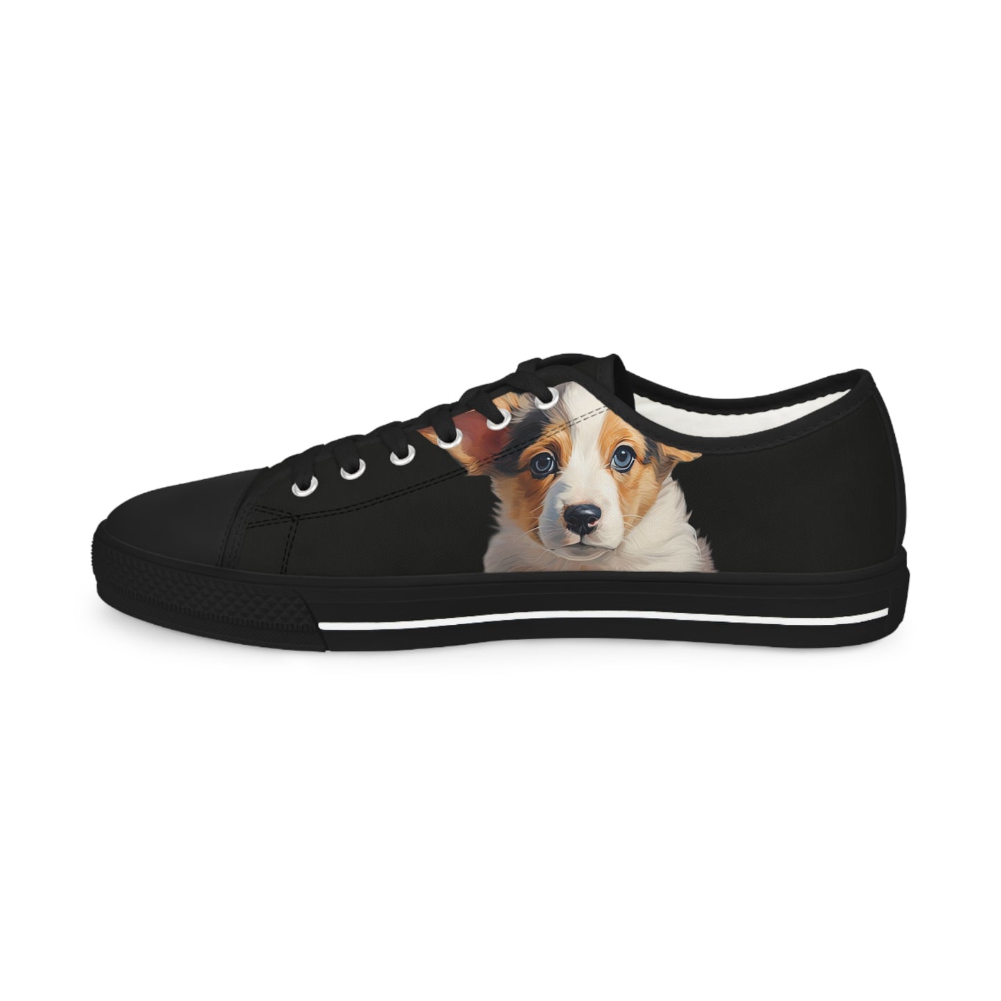 Puppy Portrait - Men's Low Top Sneakers