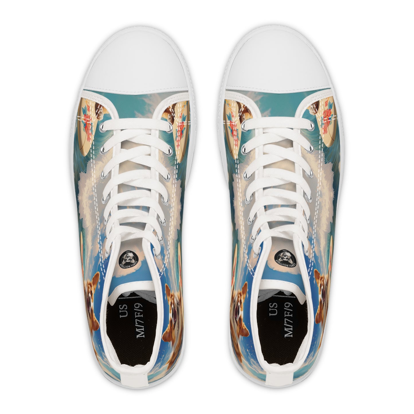 Cowabunga Corgi - Women's High Top Sneakers
