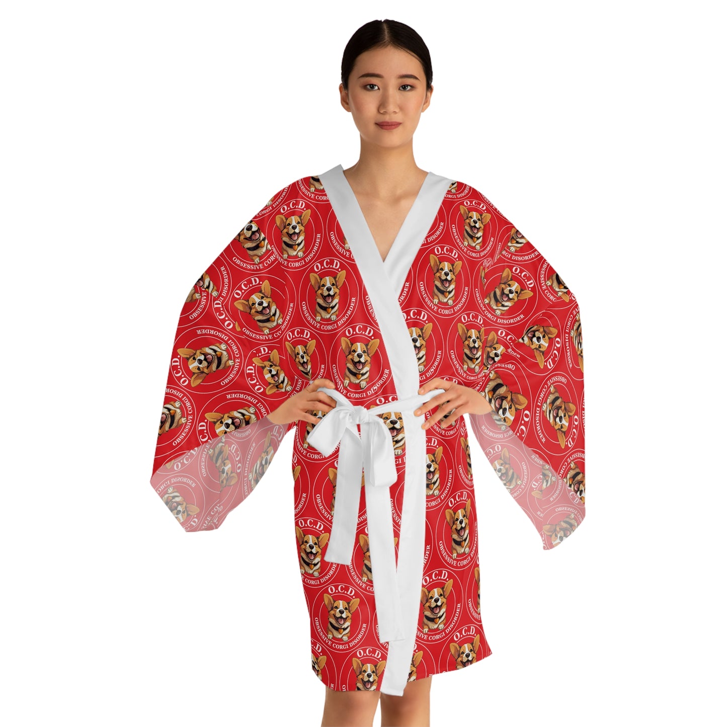 O.C.D. Obsessive Corgi Disorder - Kimono Robe