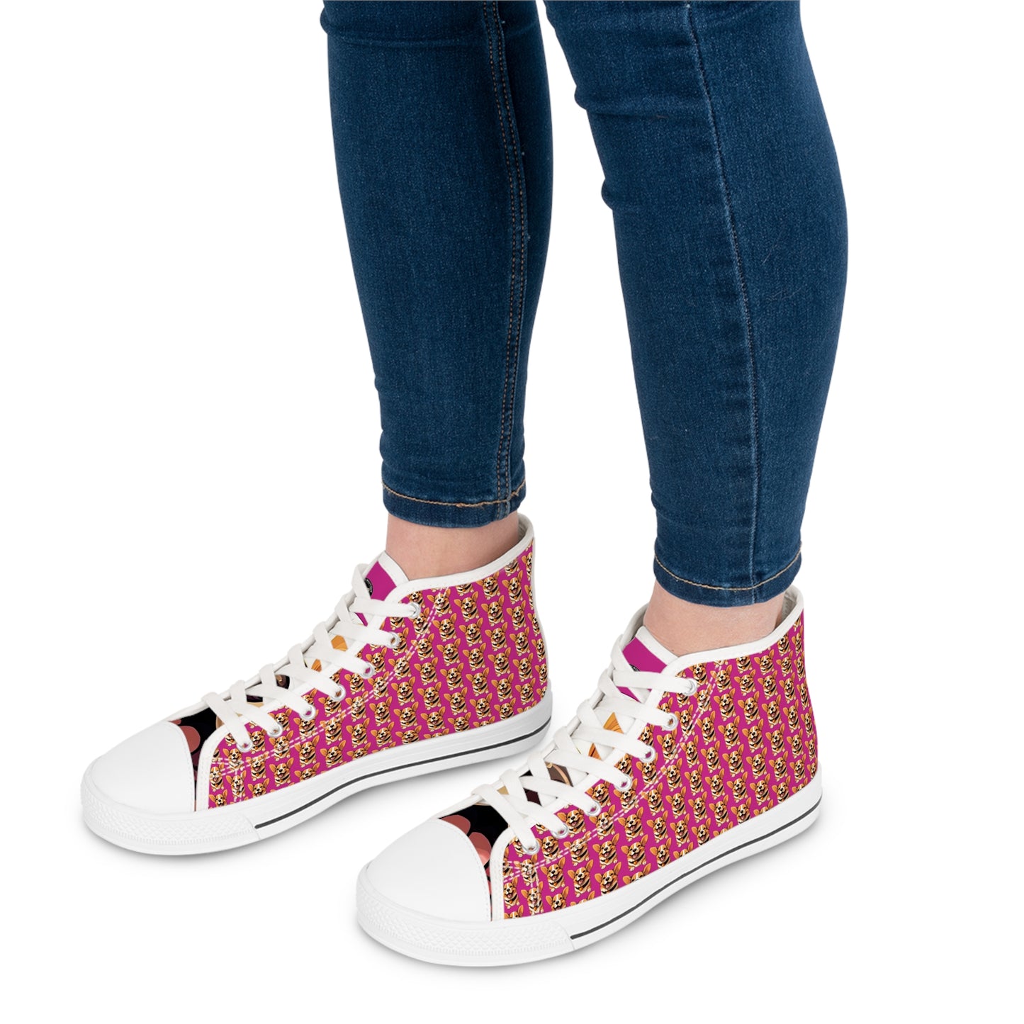 Puppy Love Mosaic - Women's High Top Sneakers