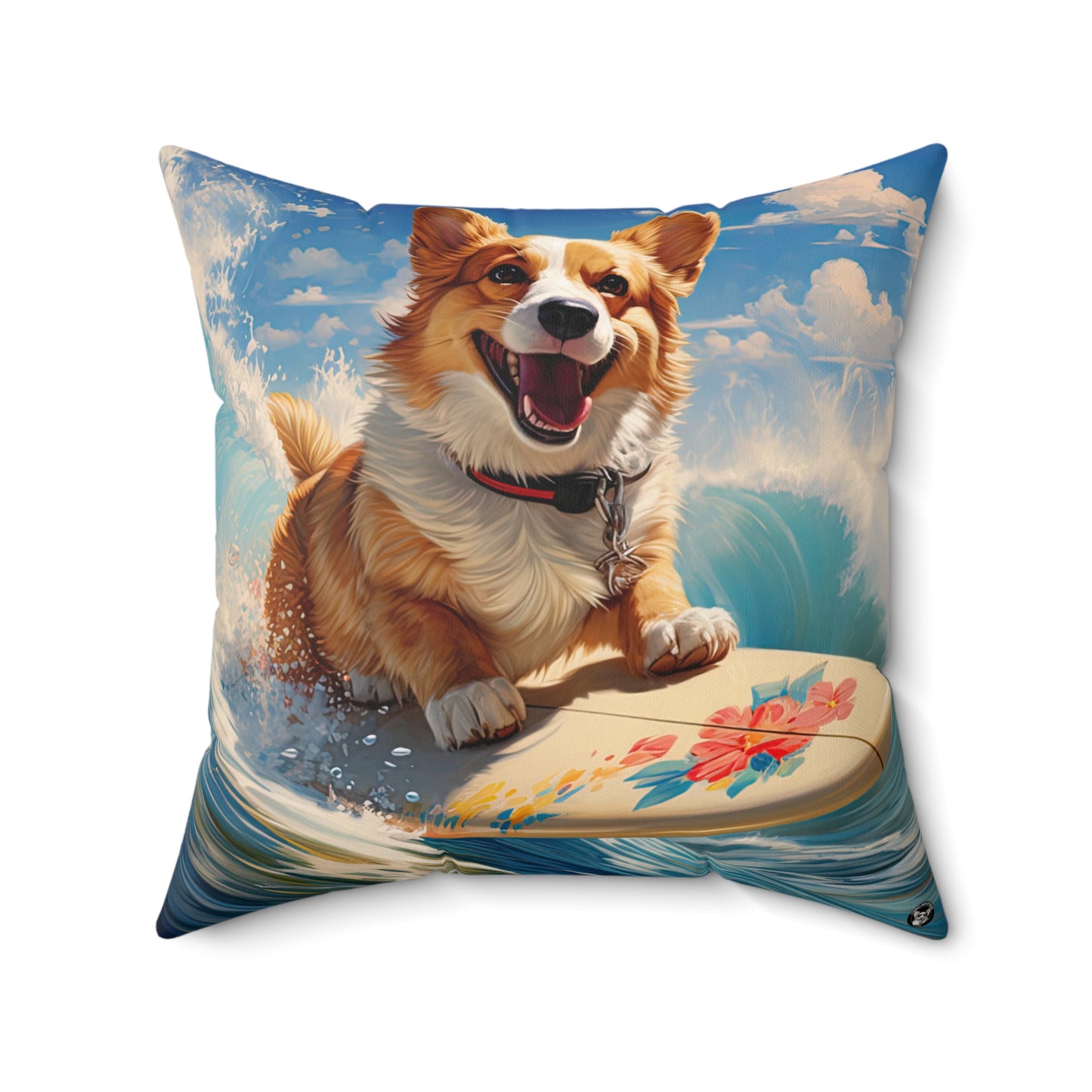 Cowabunga Corgi - Throw Pillow
