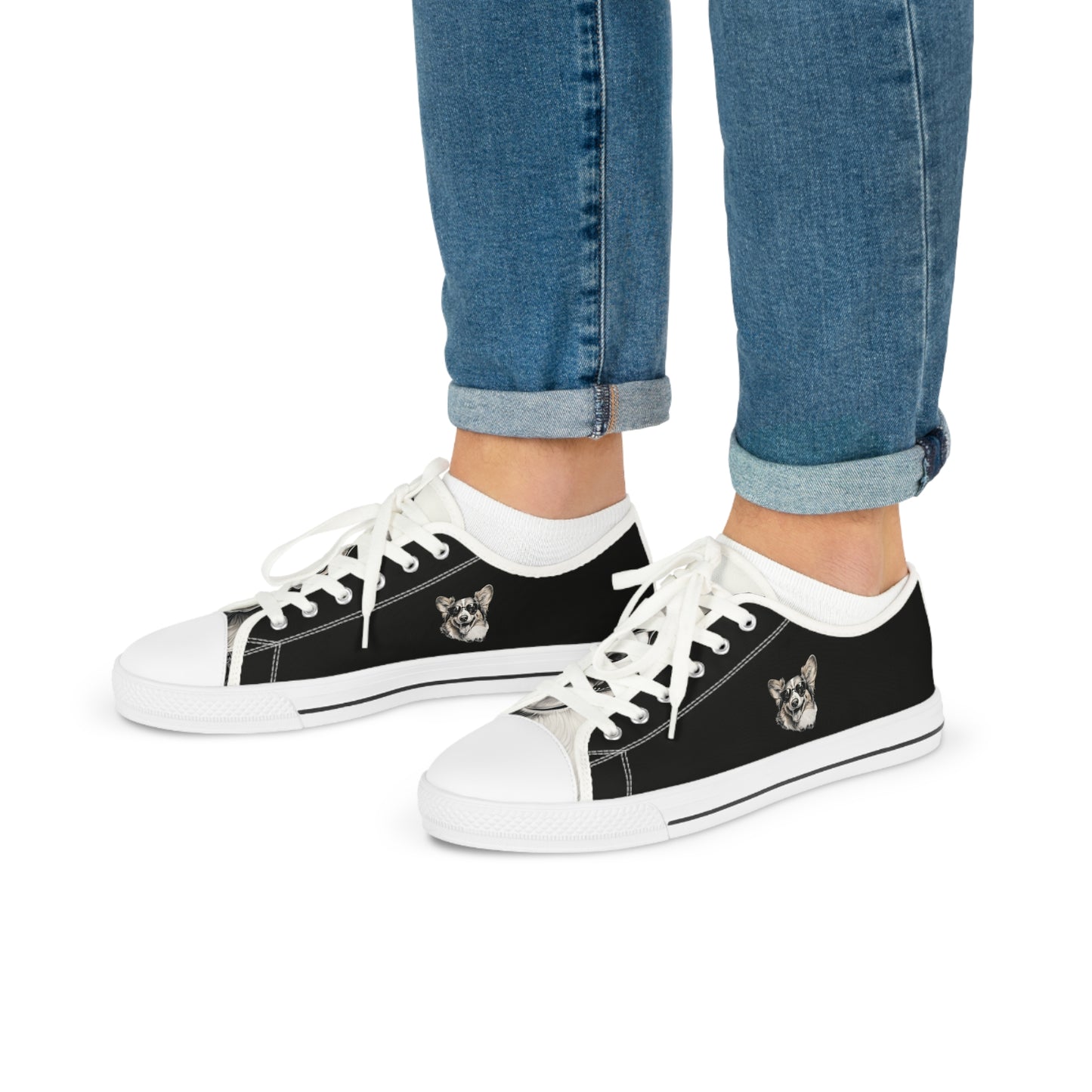 Corgi Cool - Men's Low Top Sneakers