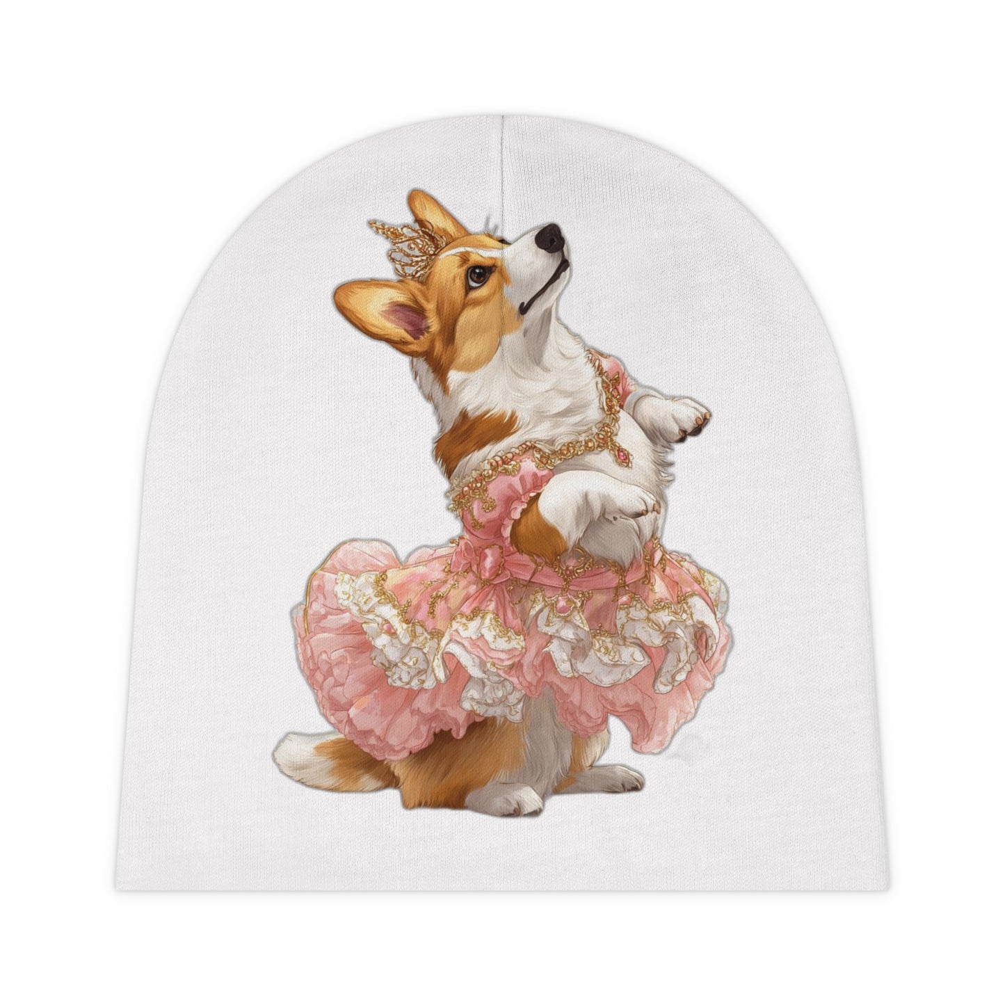 Princess Corgi Baby Beanie