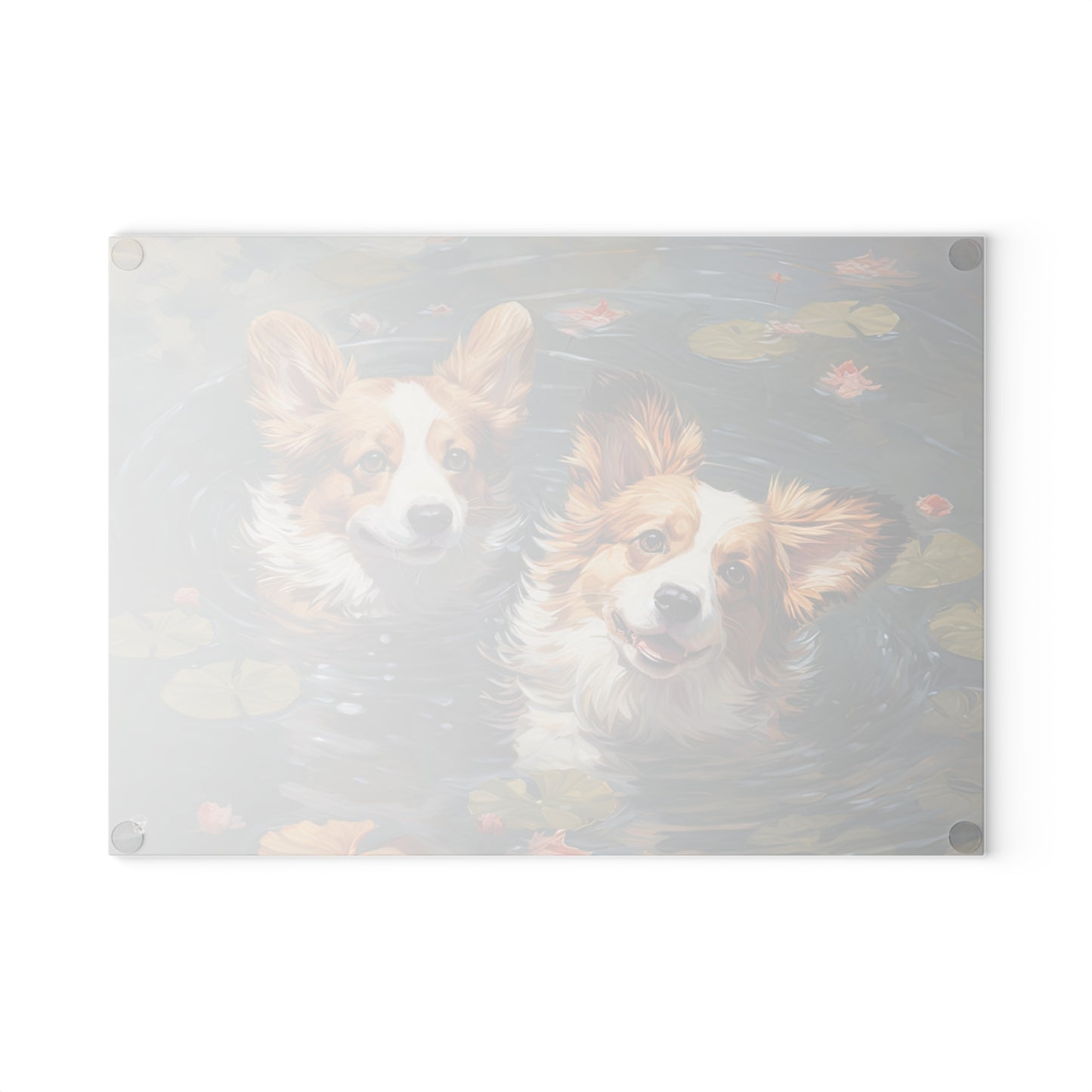 Pond Pups - Glass Cutting Board