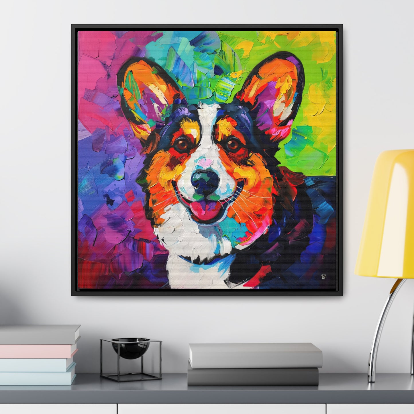 Colorful Cardigan - Framed on Canvas