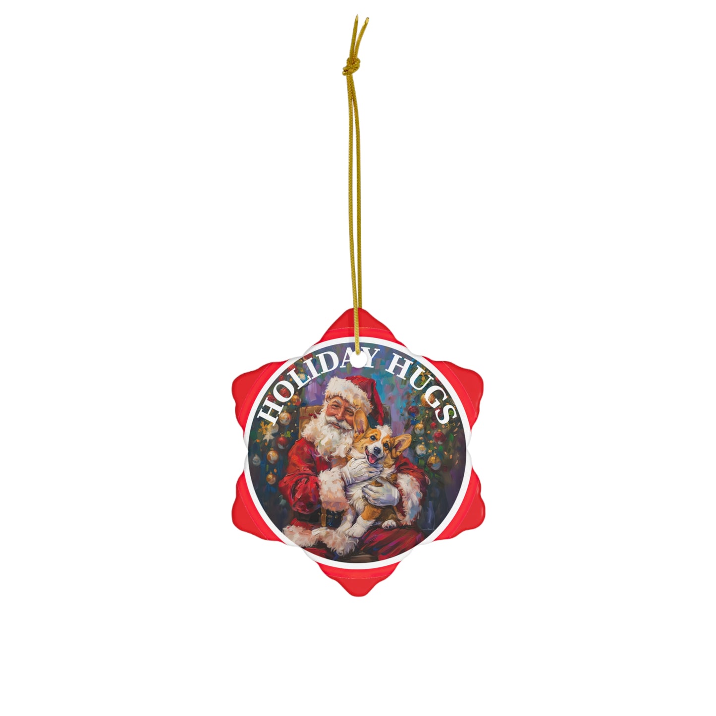 Holiday Hugs - Ceramic Ornament