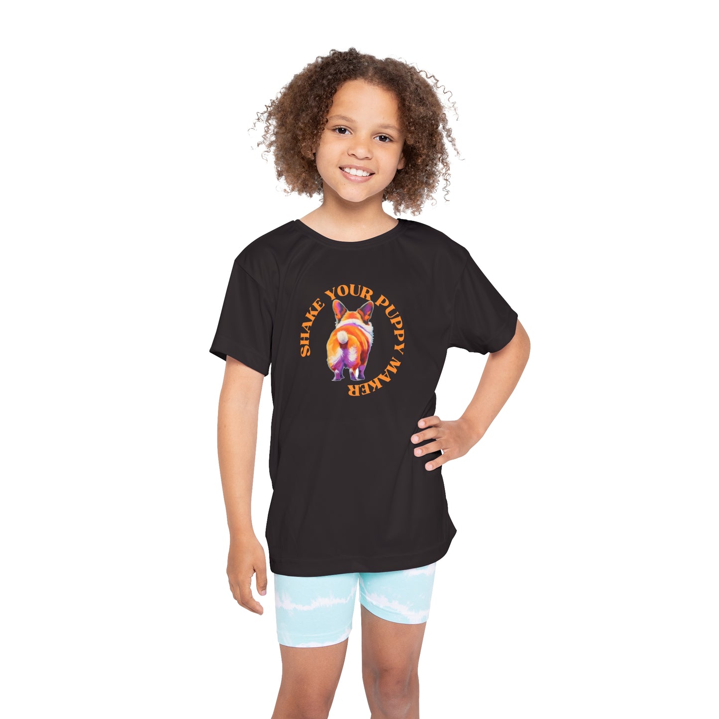 Shake Your Puppy Maker Kid's Sports Tee
