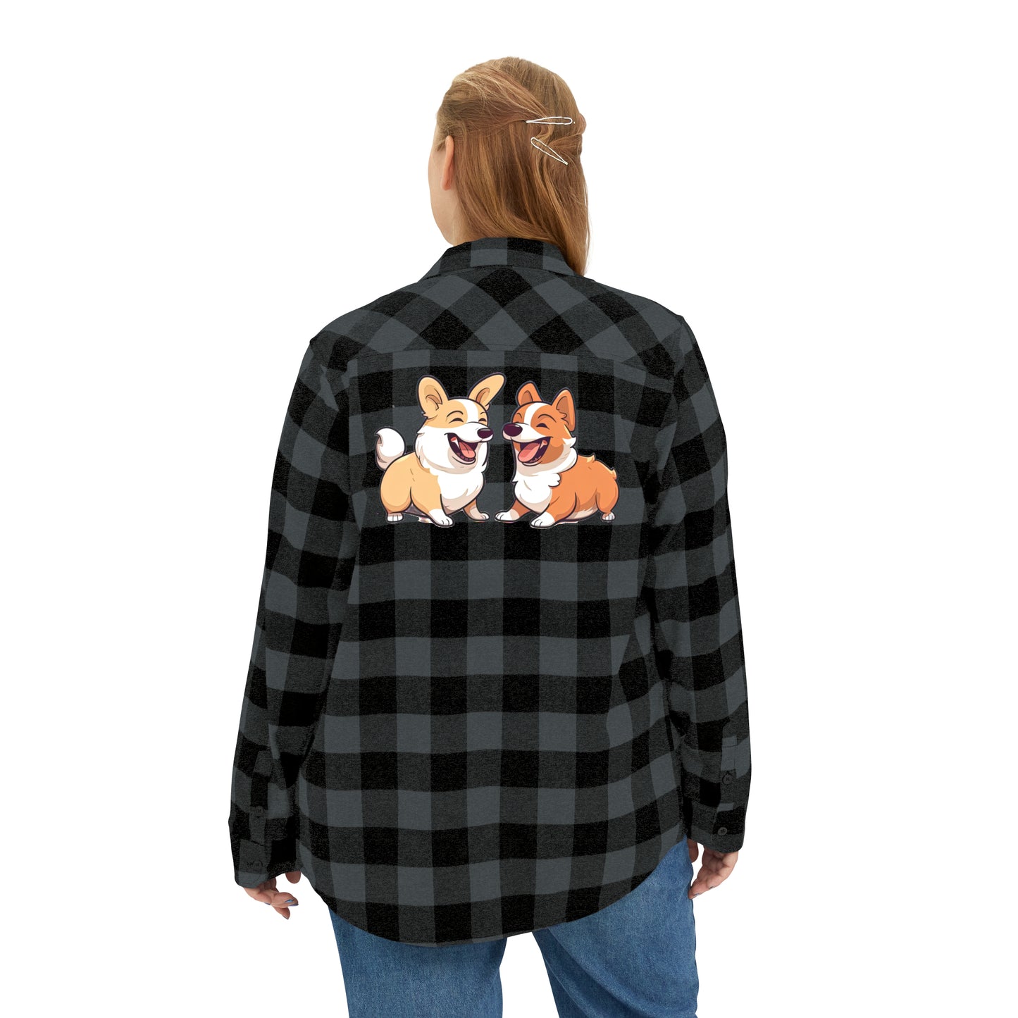 Corgi Couple - Flannel Shirt