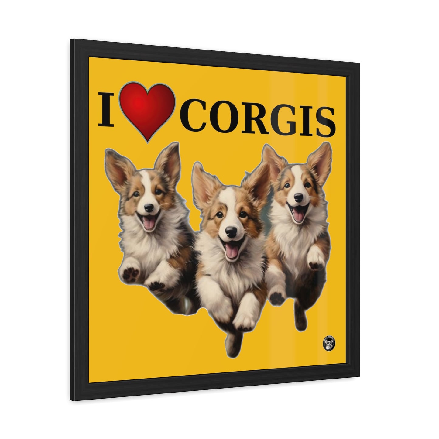I Heart Corgis - Framed Print